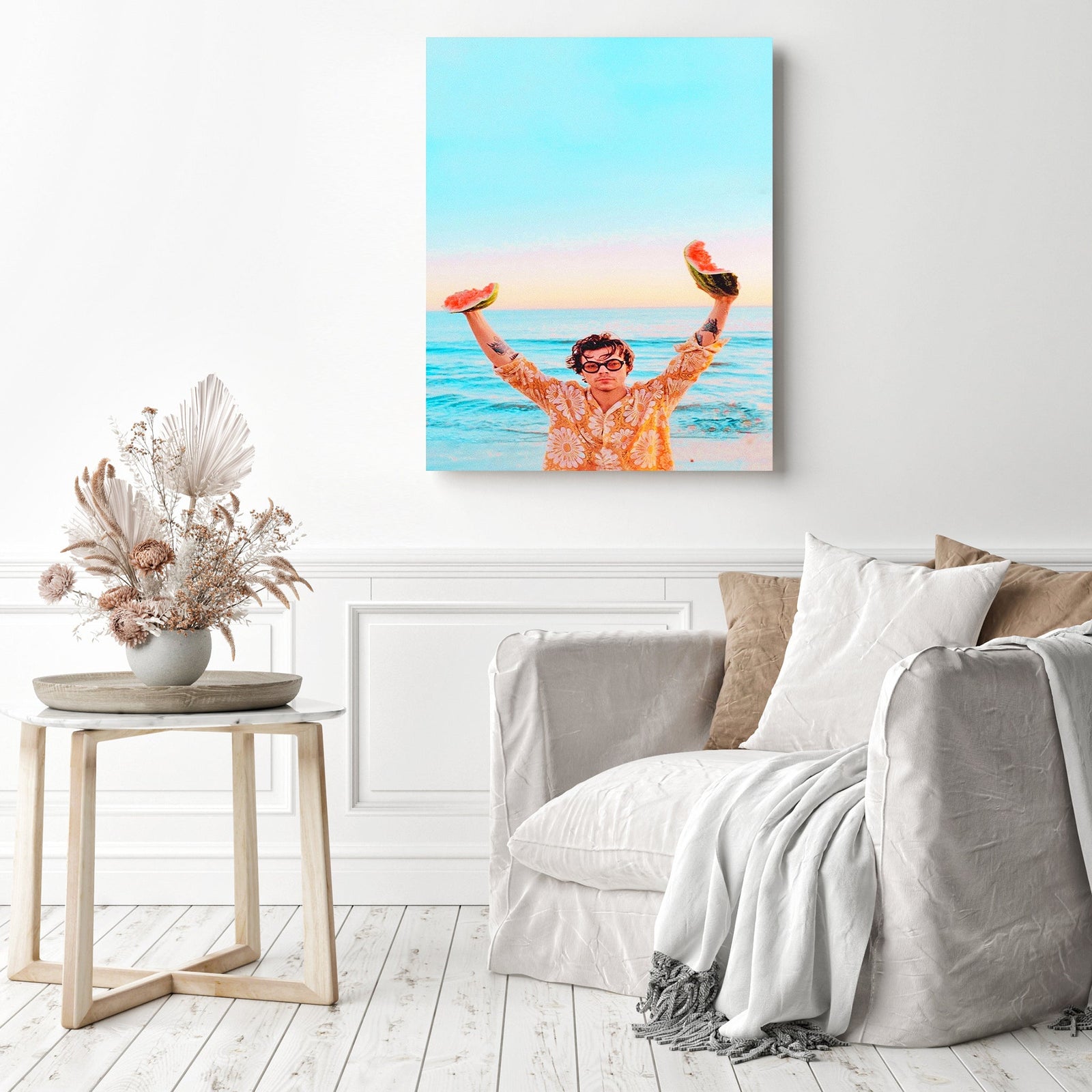 Harry Styles Watermelon Sugar | Diamond Painting Displayed as Home Decor