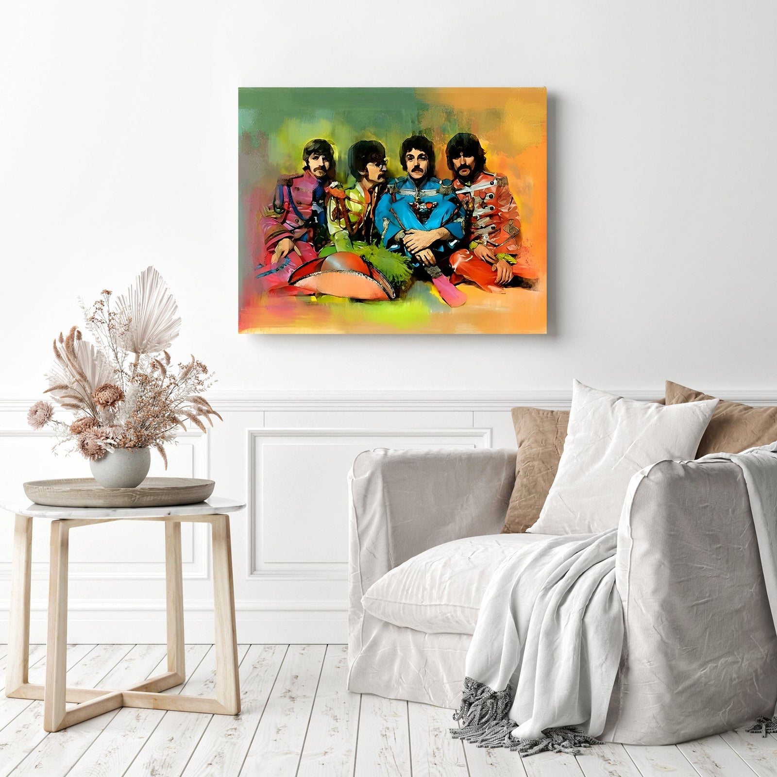 Band the Beatles | Diamond Painting Displayed as Home Decor