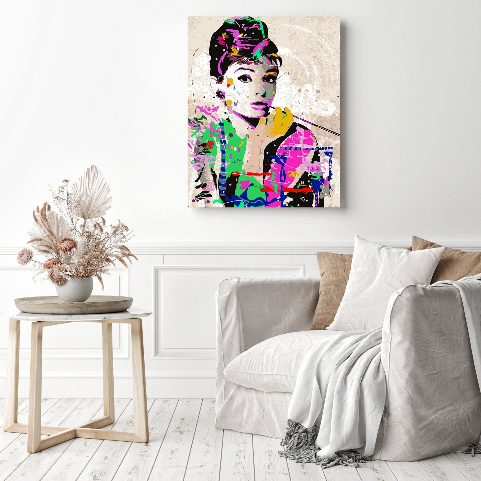 Audrey Hepburn | Diamond Painting Displayed as Home Decor