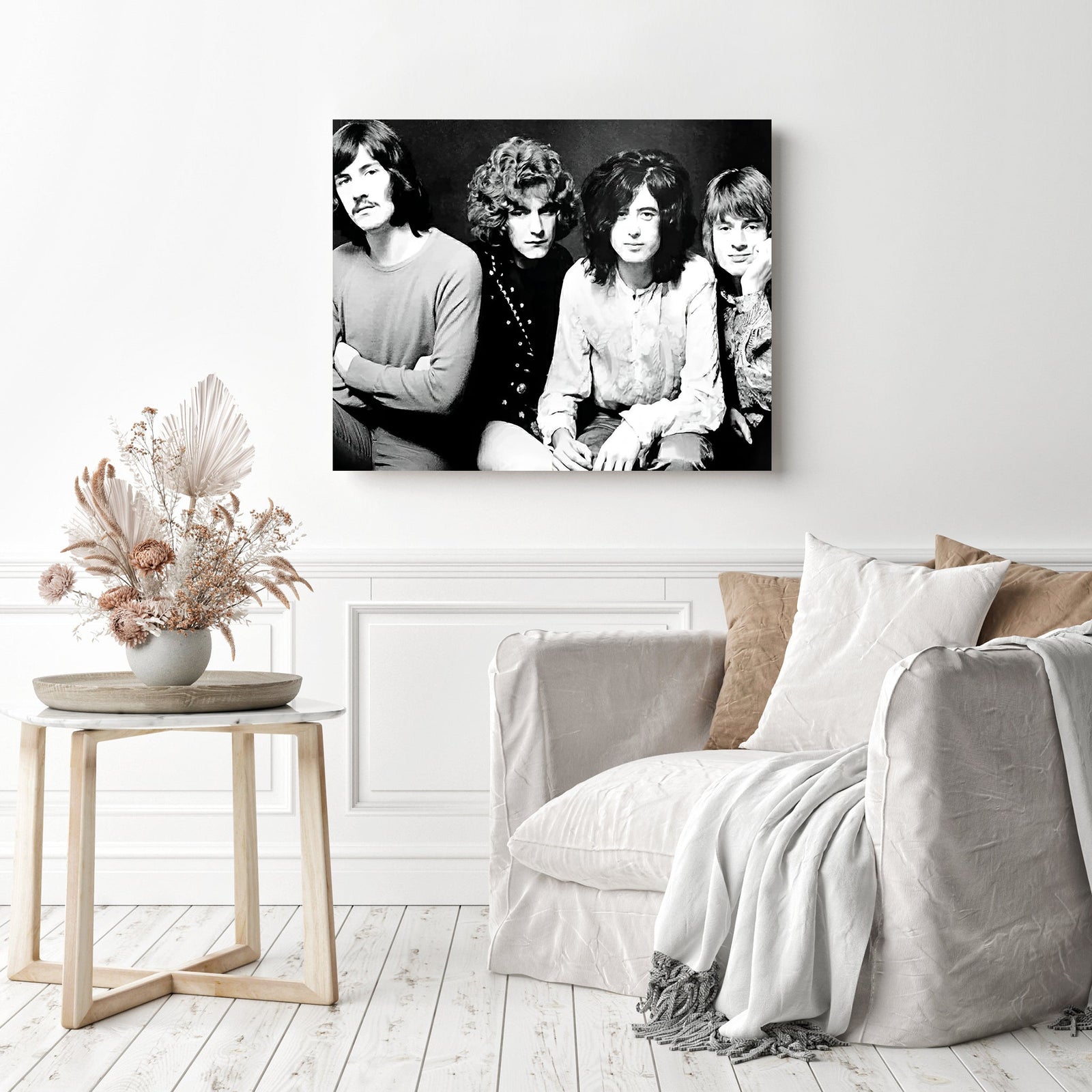 Led Zeppelin Rock | Diamond Painting Displayed as Home Decor