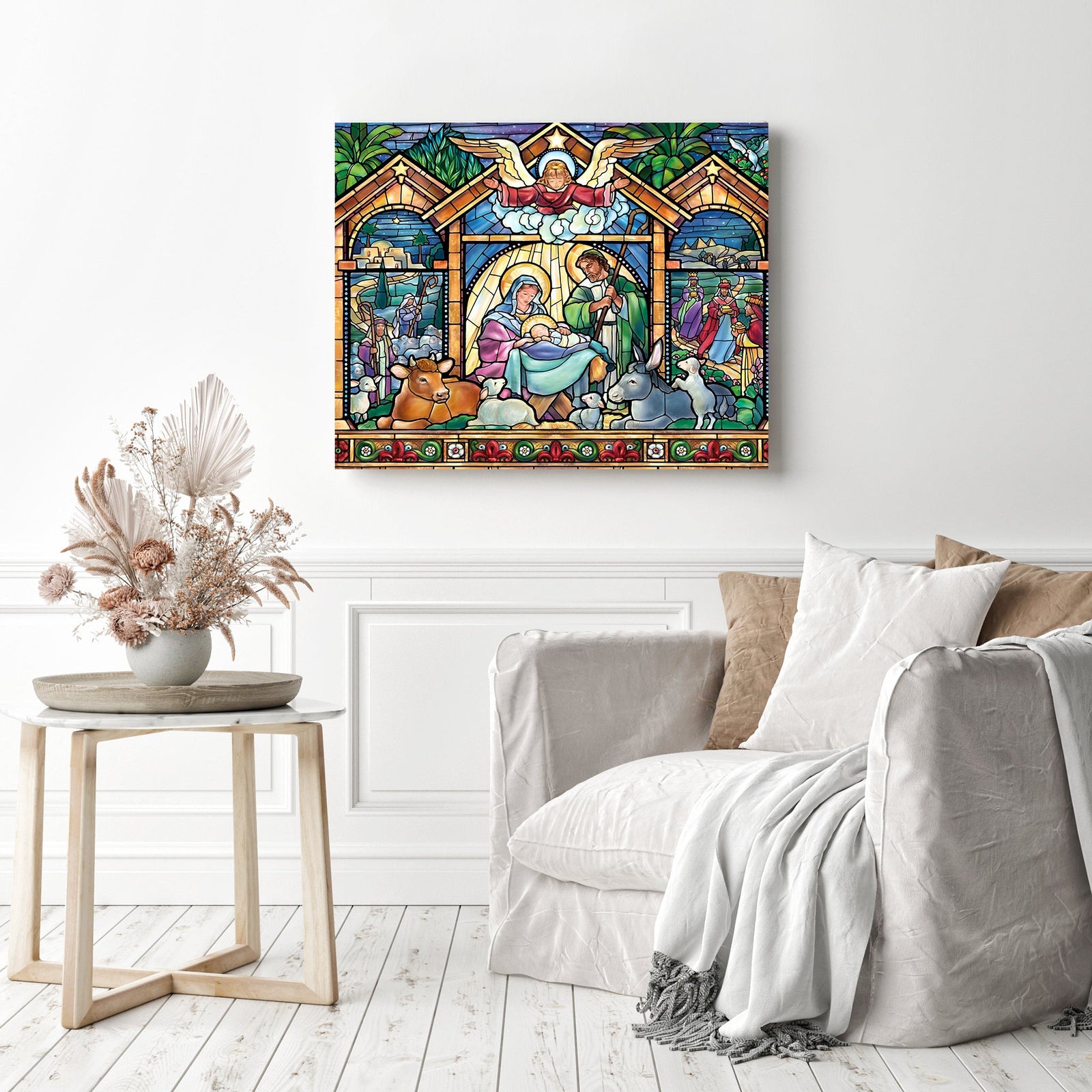 Nativity Scene | Diamond Painting Displayed as Home Decor