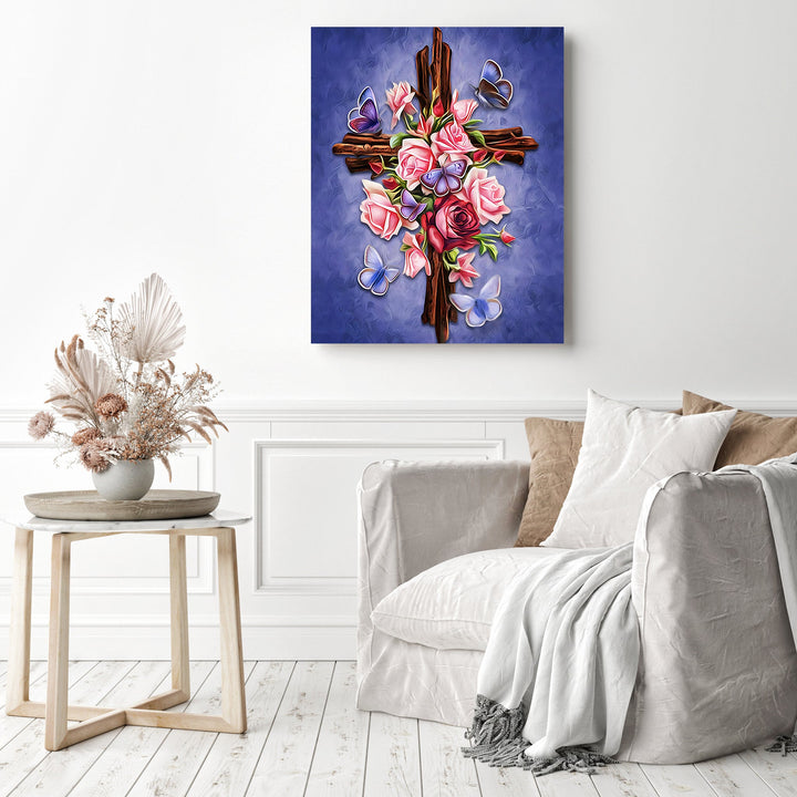 Religious Flowers Butterflies | Diamond Painting