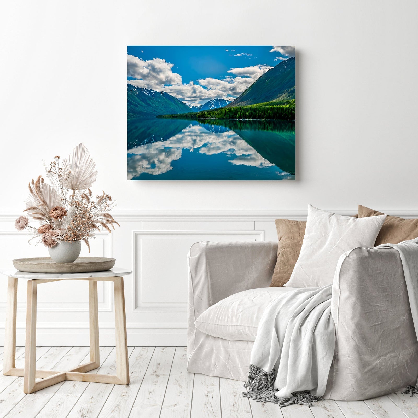 Reflections at Cooper Landing | Diamond Painting Displayed as Home Decor