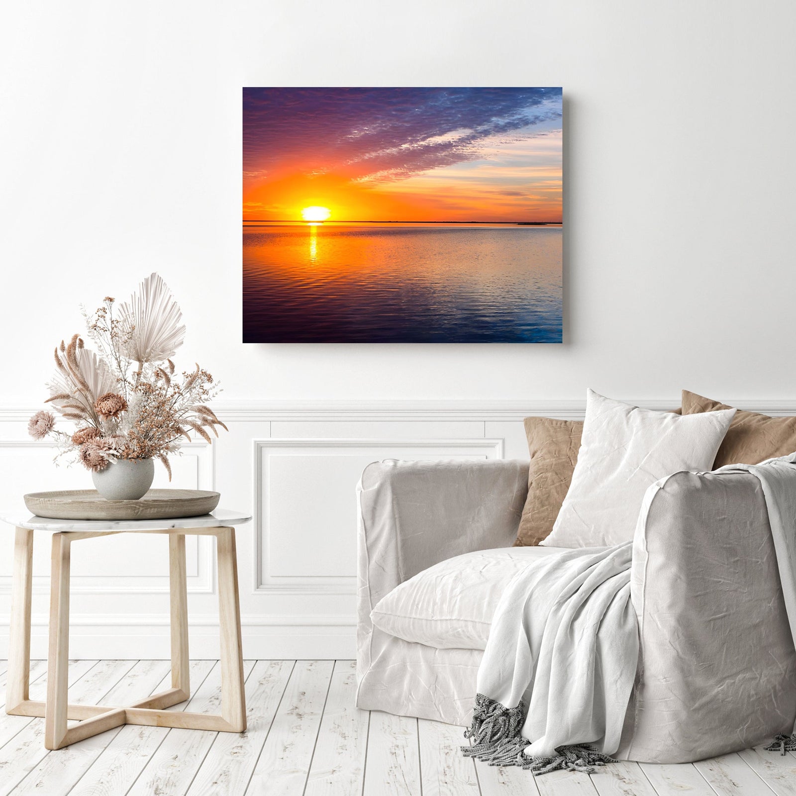 Sunset Bomb | Diamond Painting Displayed as Home Decor