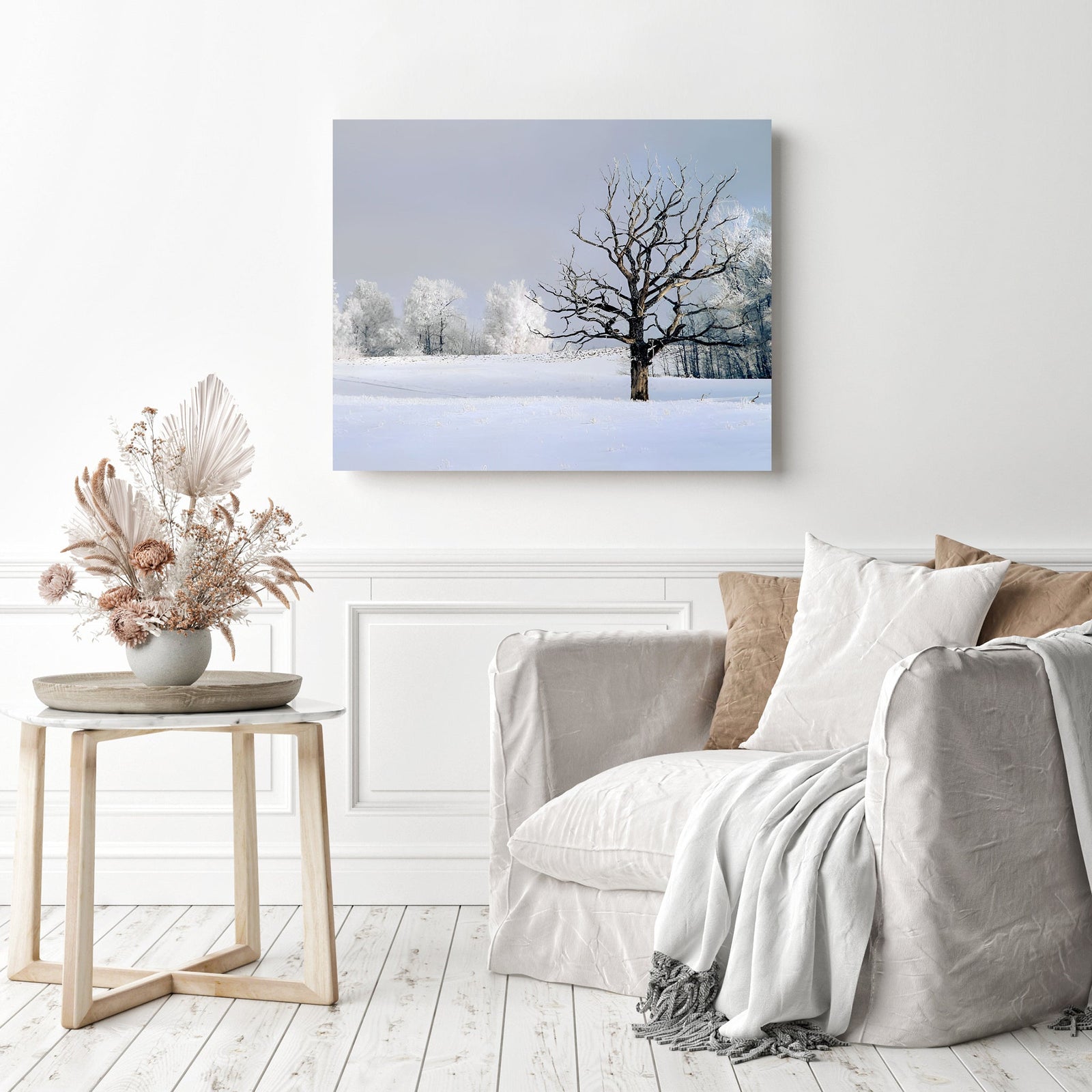 Winter Contrasts | Diamond Painting Displayed as Home Decor