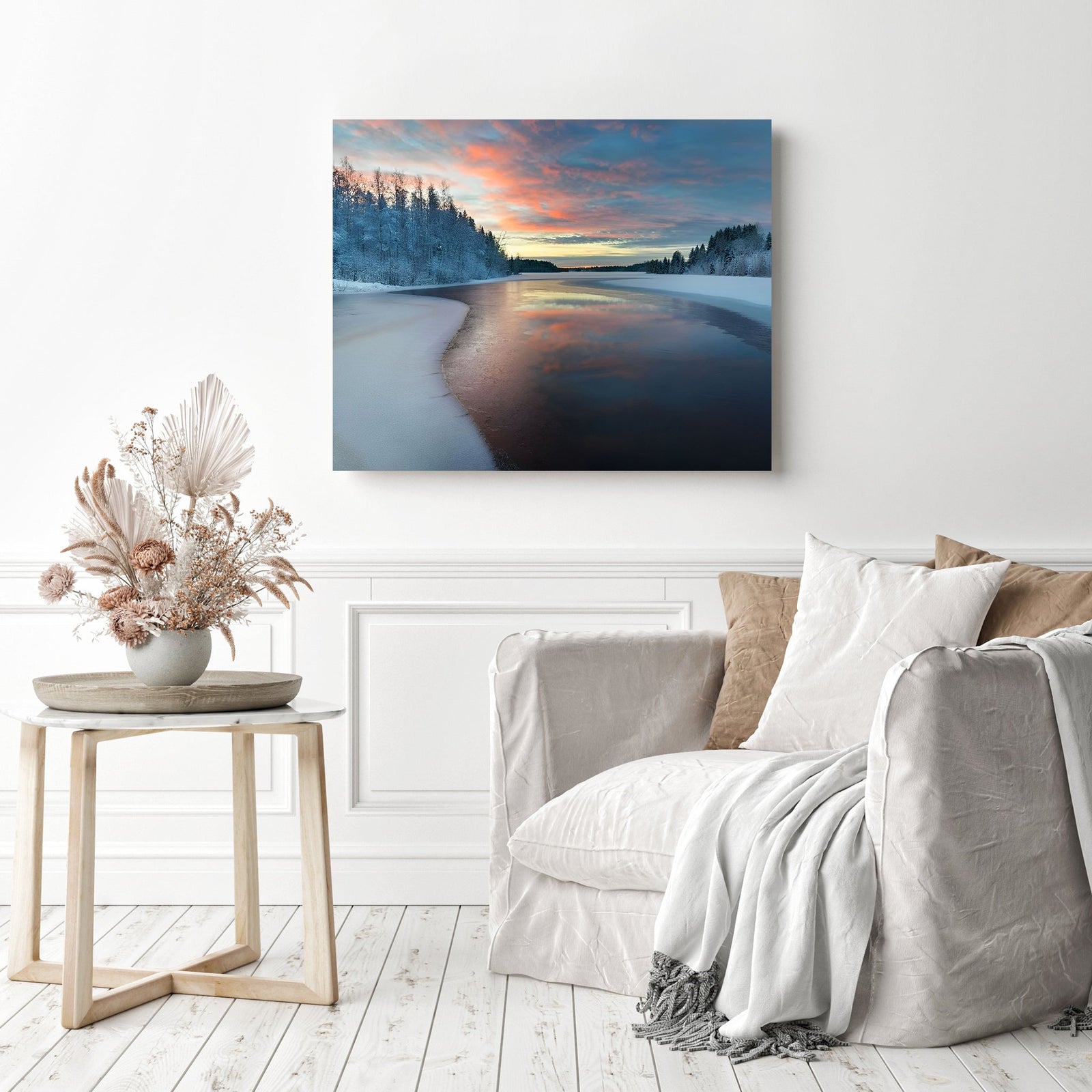 Nature River | Diamond Painting Displayed as Home Decor