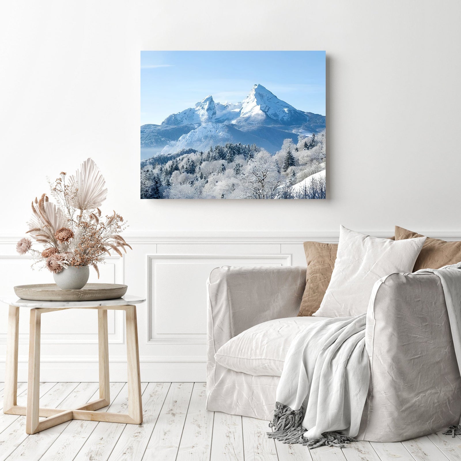 Watzmann Mountain | Diamond Painting Displayed as Home Decor