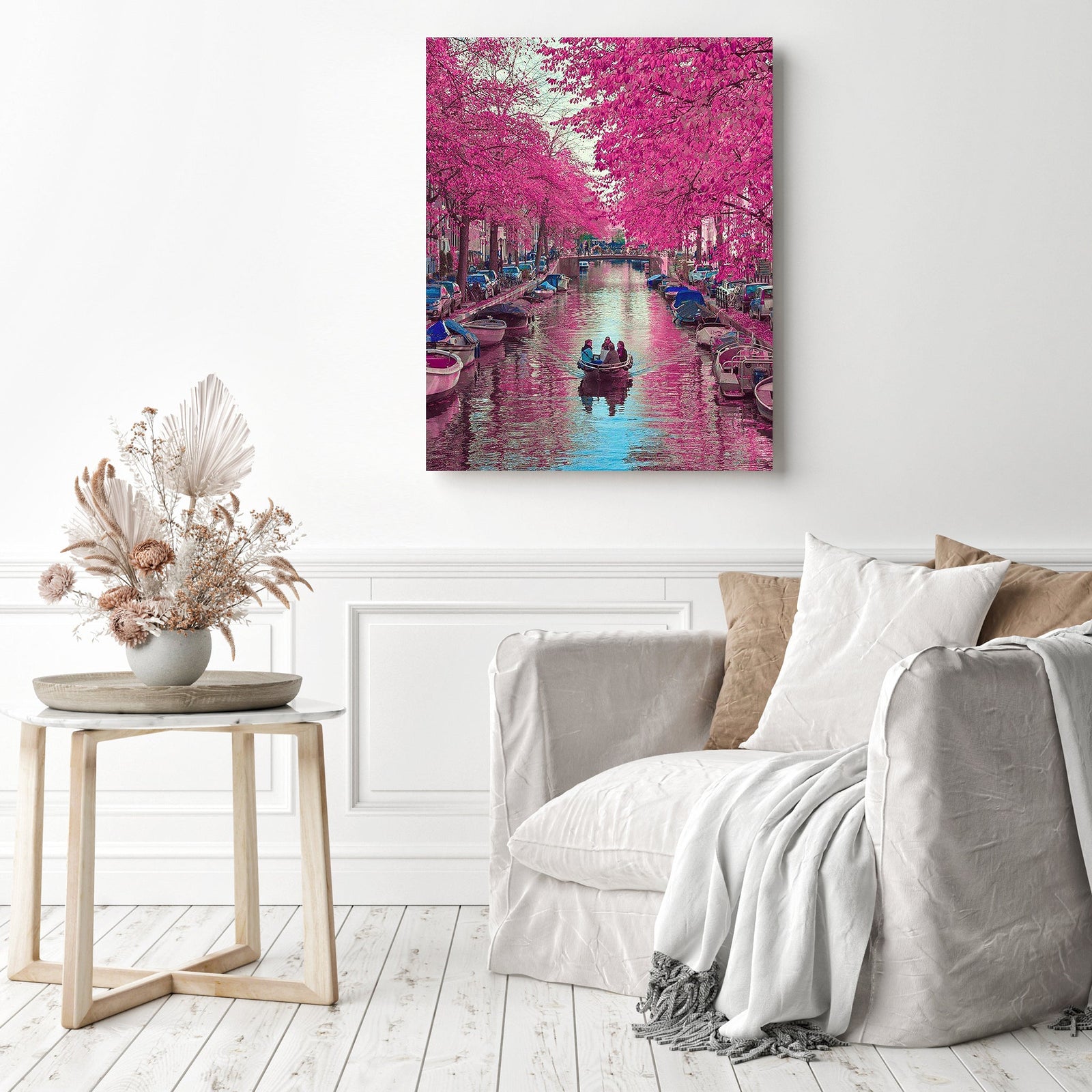 Spring Cherry blossoms | Diamond Painting Displayed as Home Decor