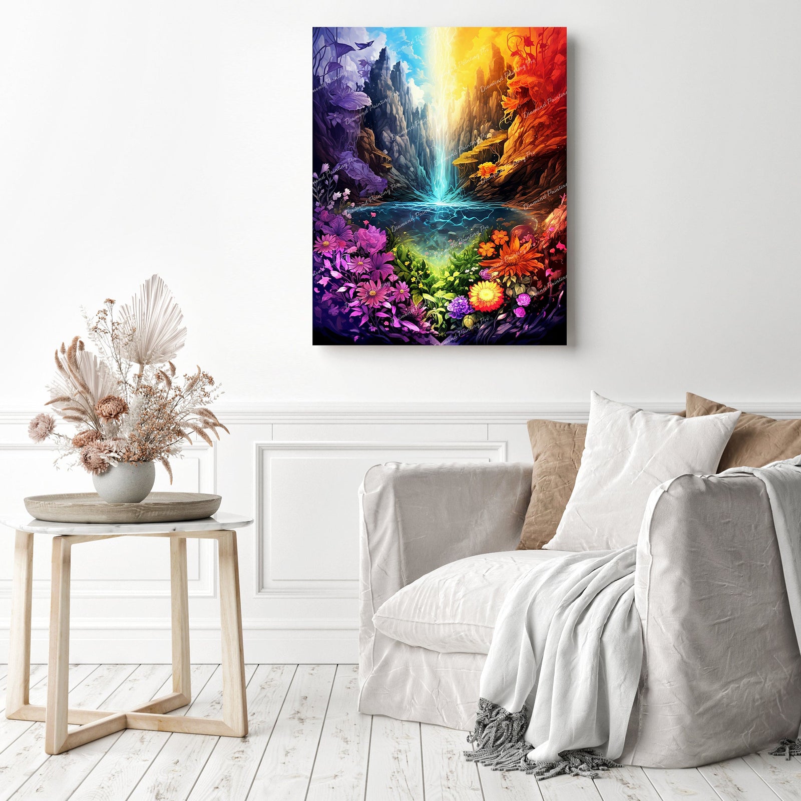 Elemental Escape | Diamond Painting Displayed as Home Decor