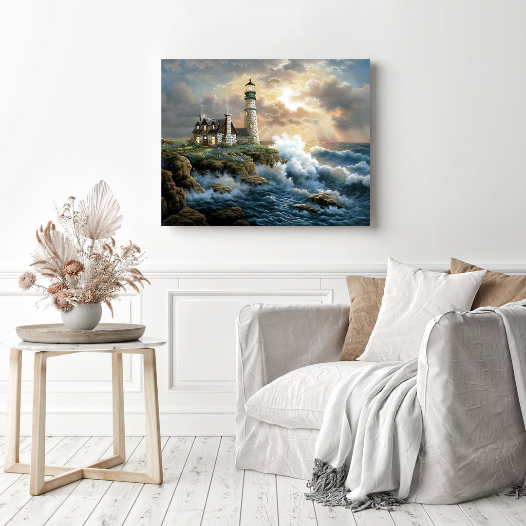 Crashing Waves Lighthouse | Diamond Painting