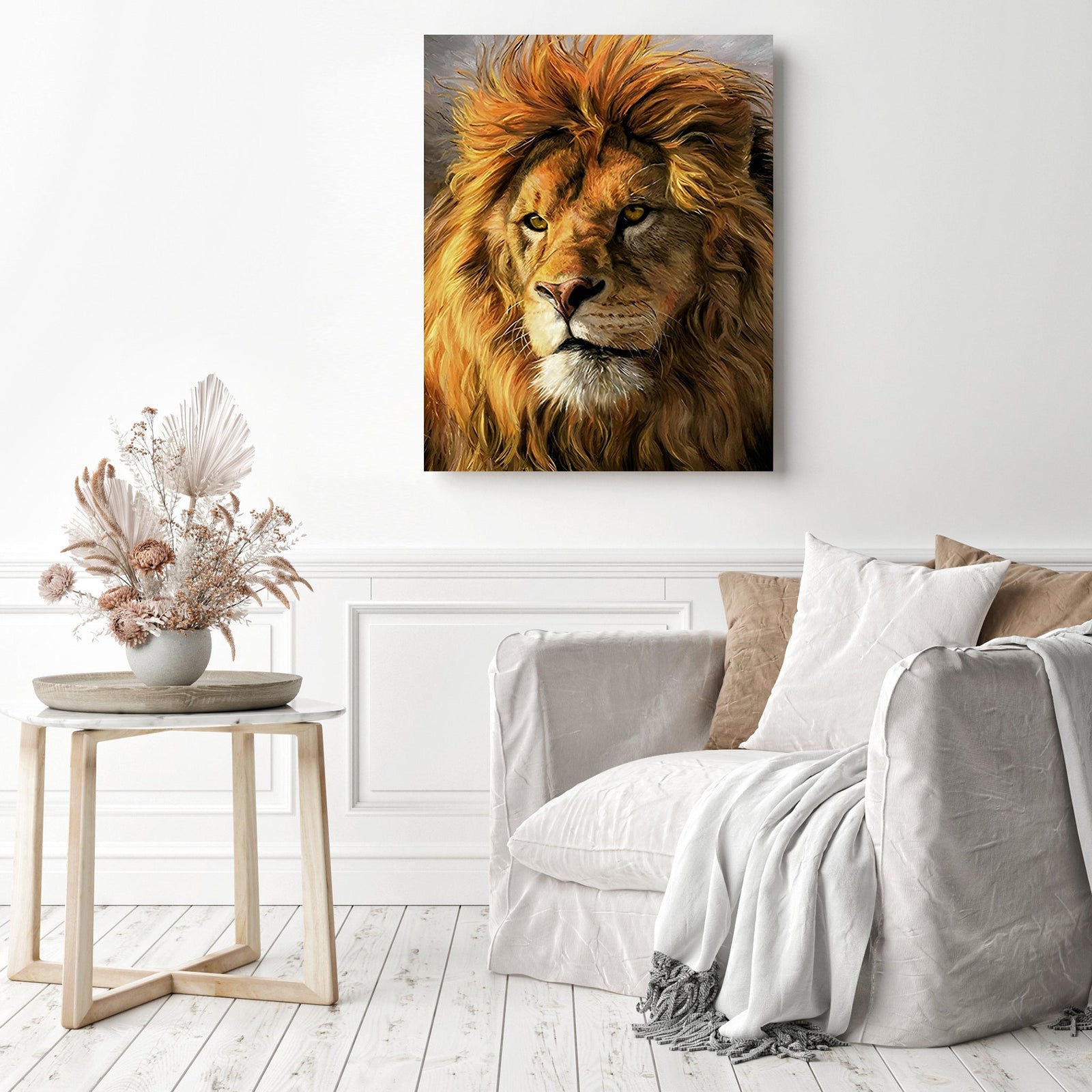 Lion King | Diamond Painting Displayed as Home Decor