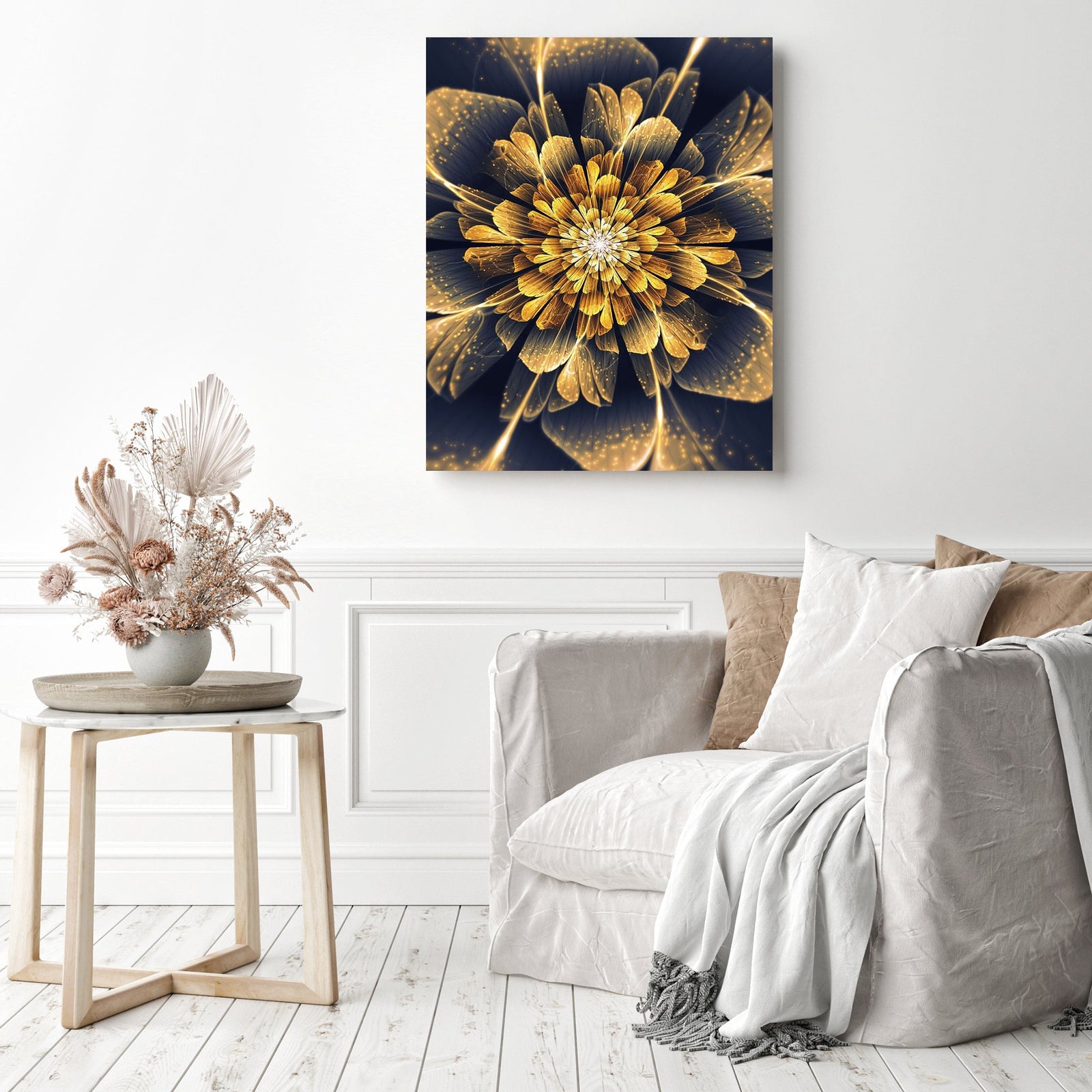 Mandalas Flowers | Diamond Painting Displayed as Home Decor