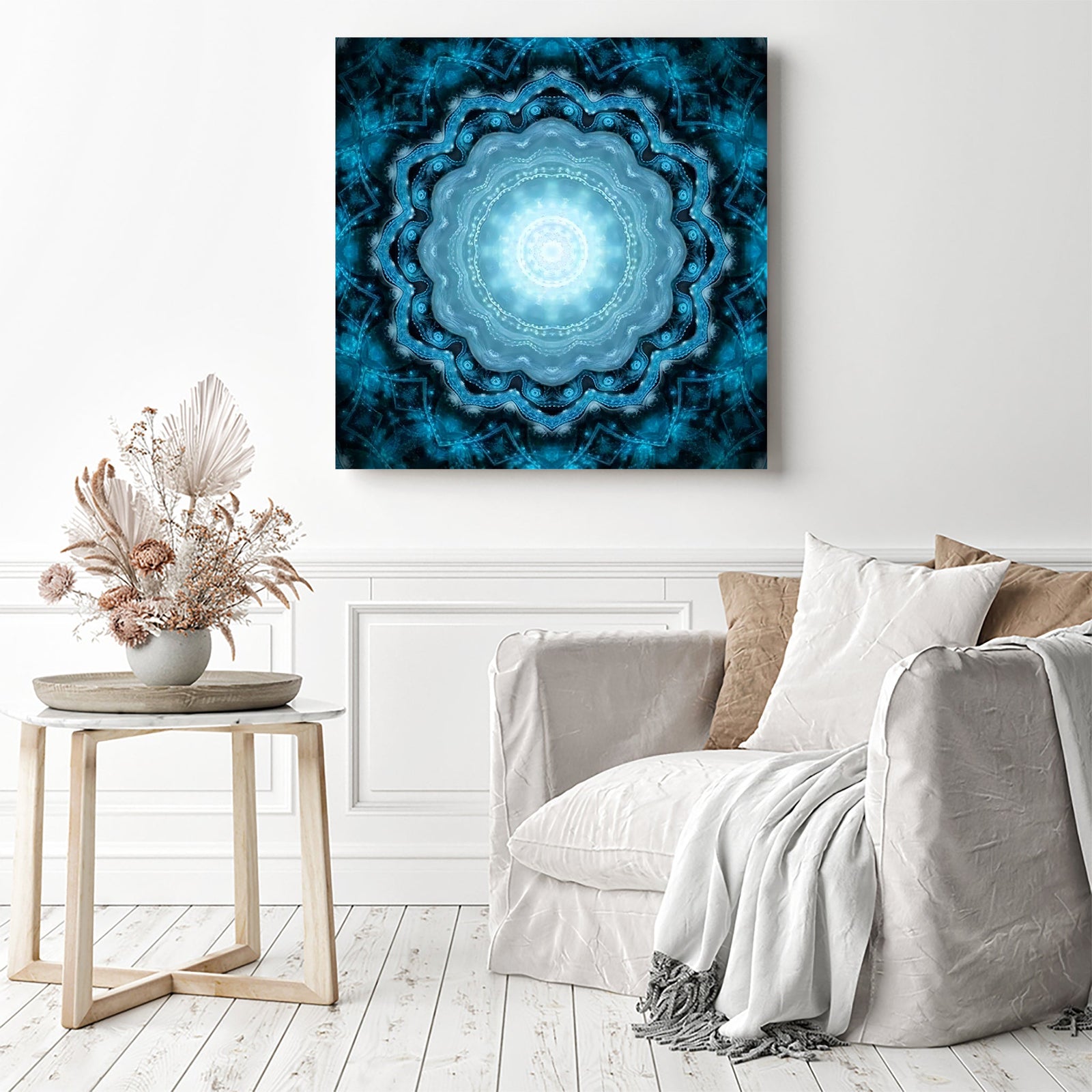 Mandalas of Light | Diamond Painting Displayed as Home Decor