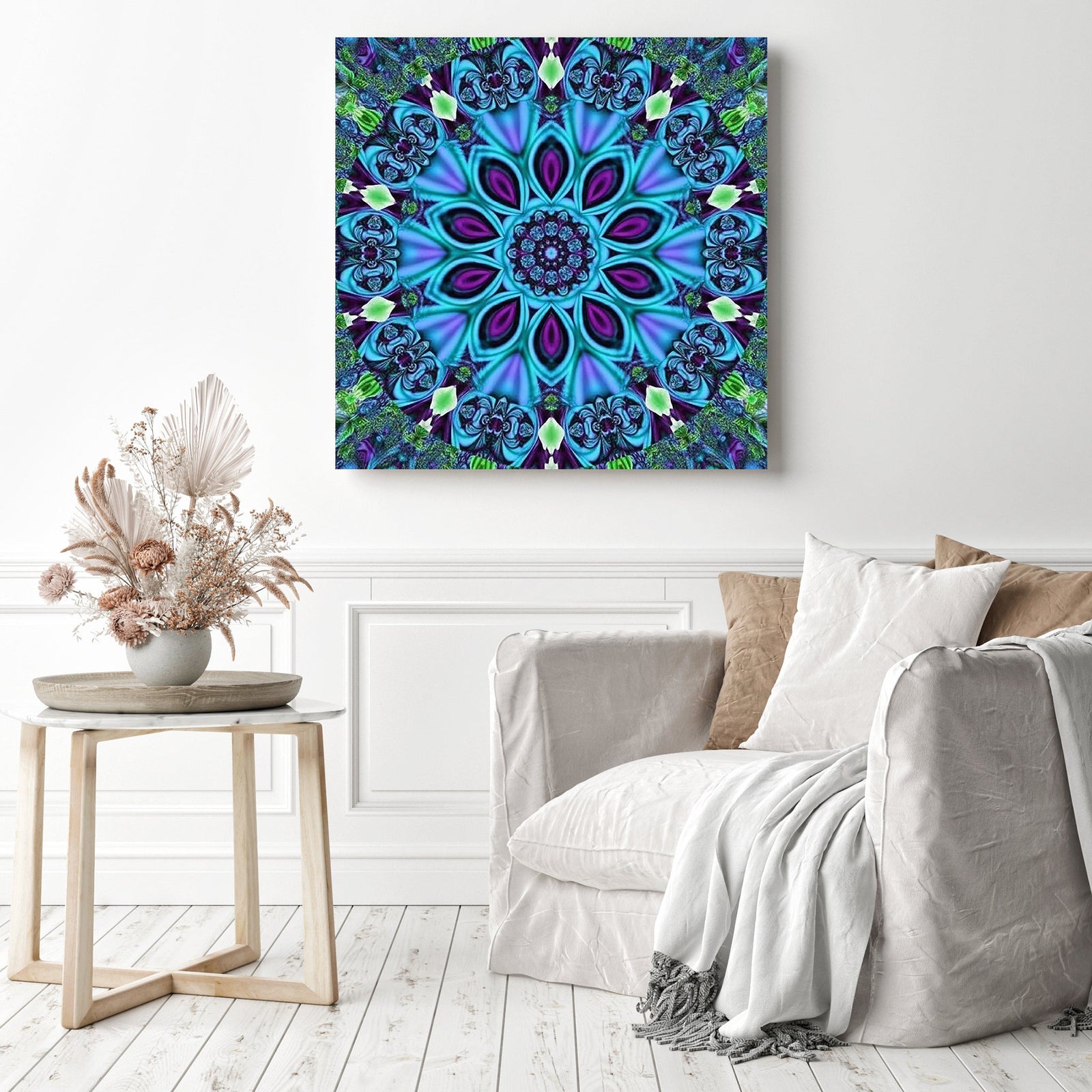 Mandalas Patterns | Diamond Painting Displayed as Home Decor