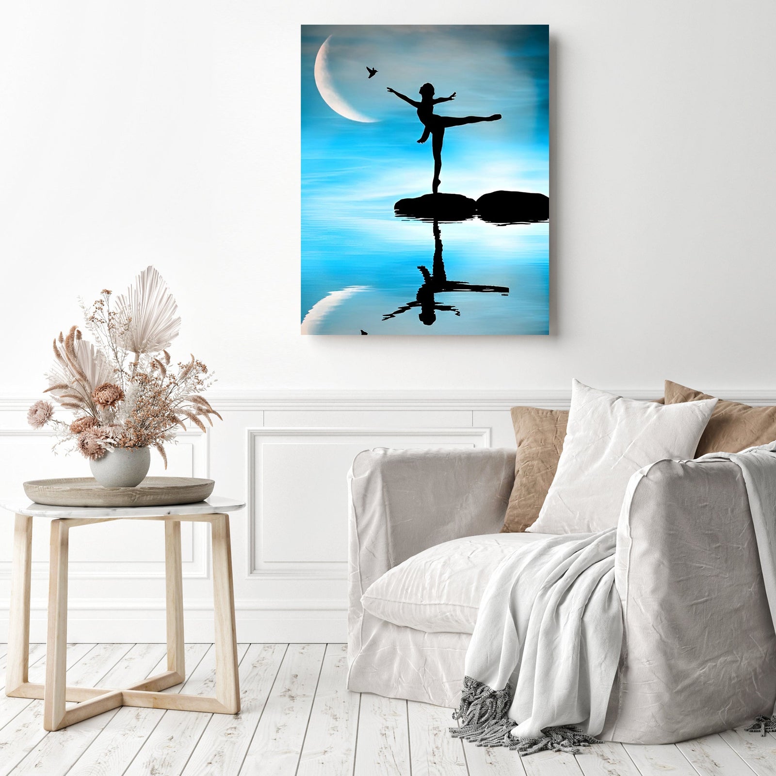 Balancing Ballerina | Diamond Painting Displayed as Home Decor