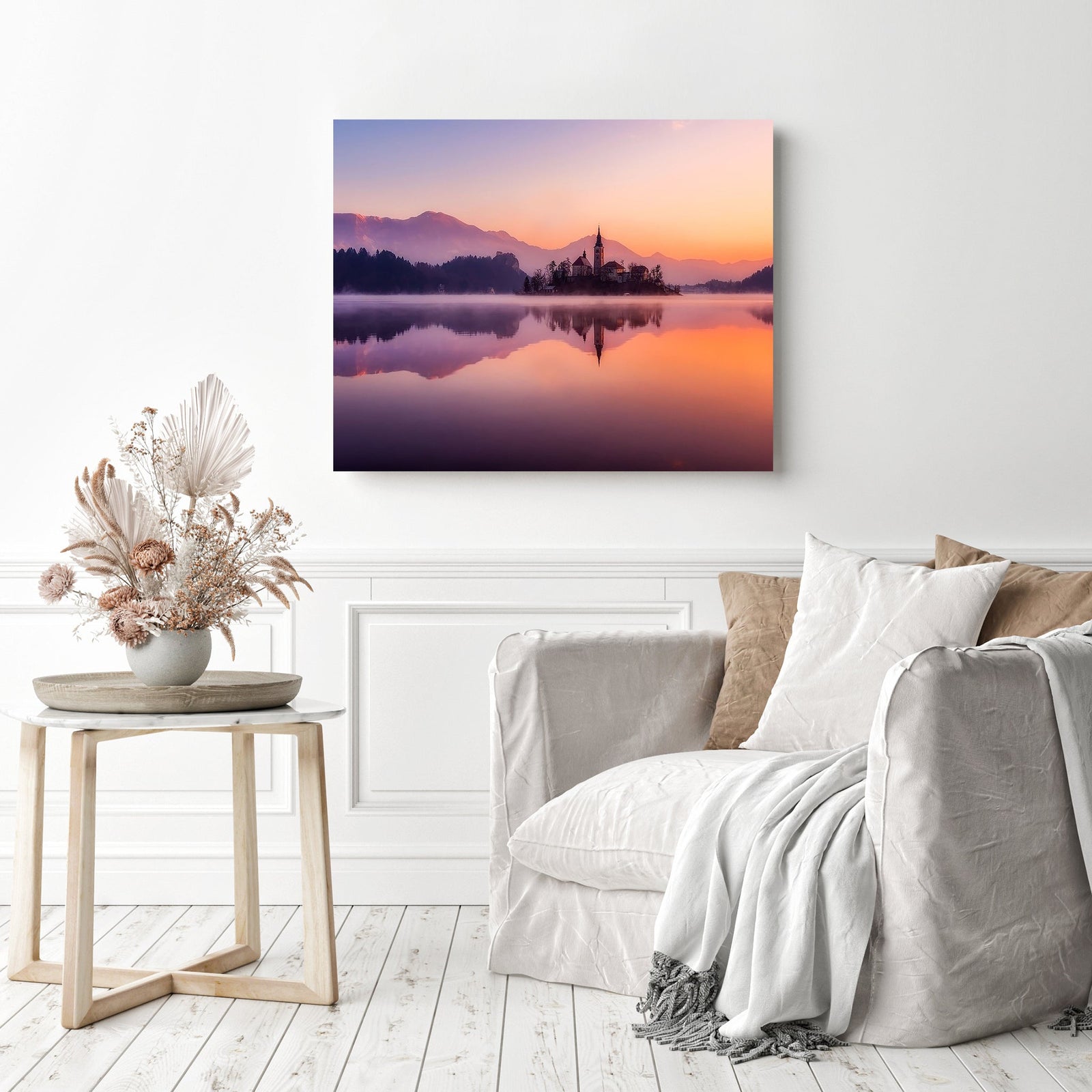 Morning Fog | Diamond Painting Displayed as Home Decor