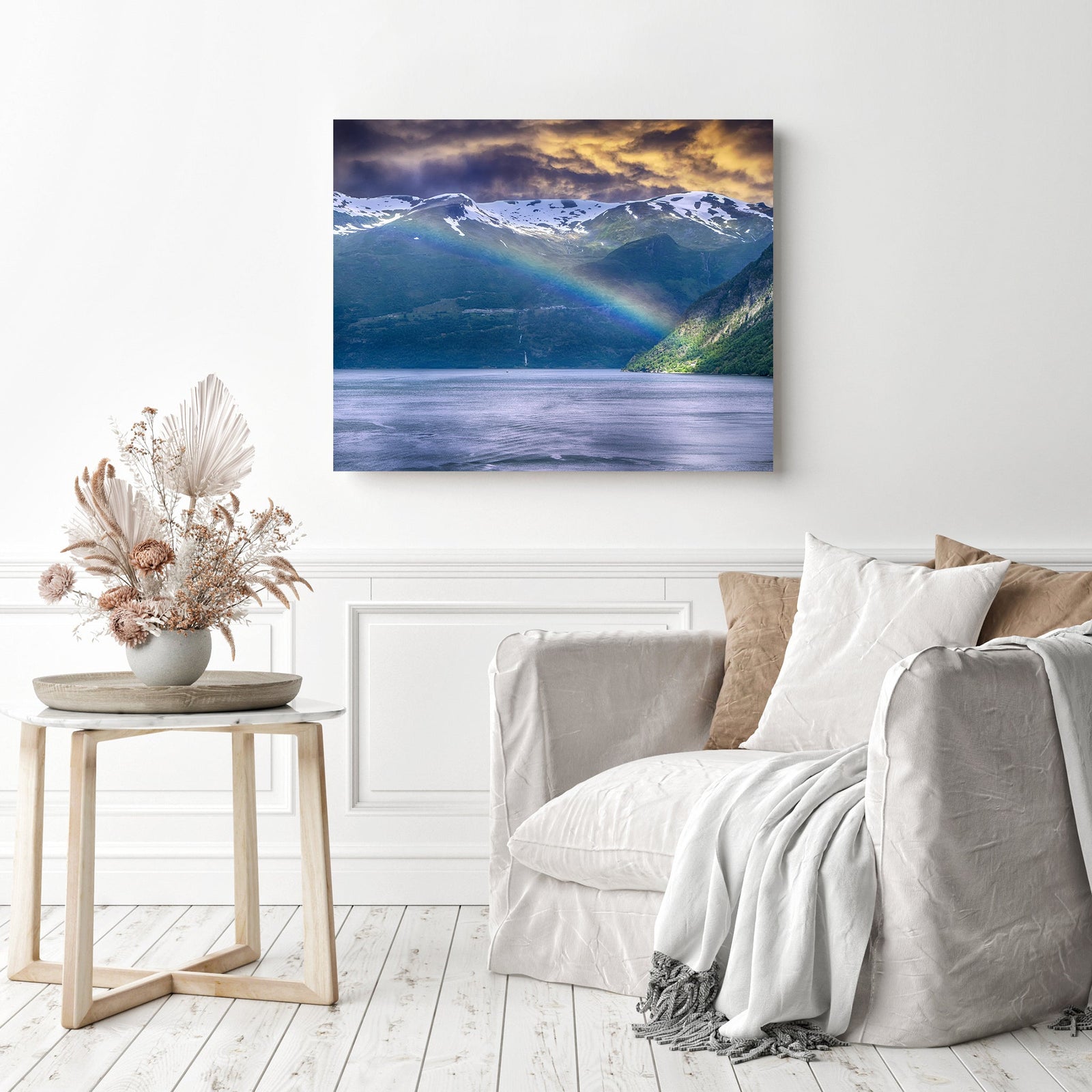 Fjords Rainbow | Diamond Painting Displayed as Home Decor