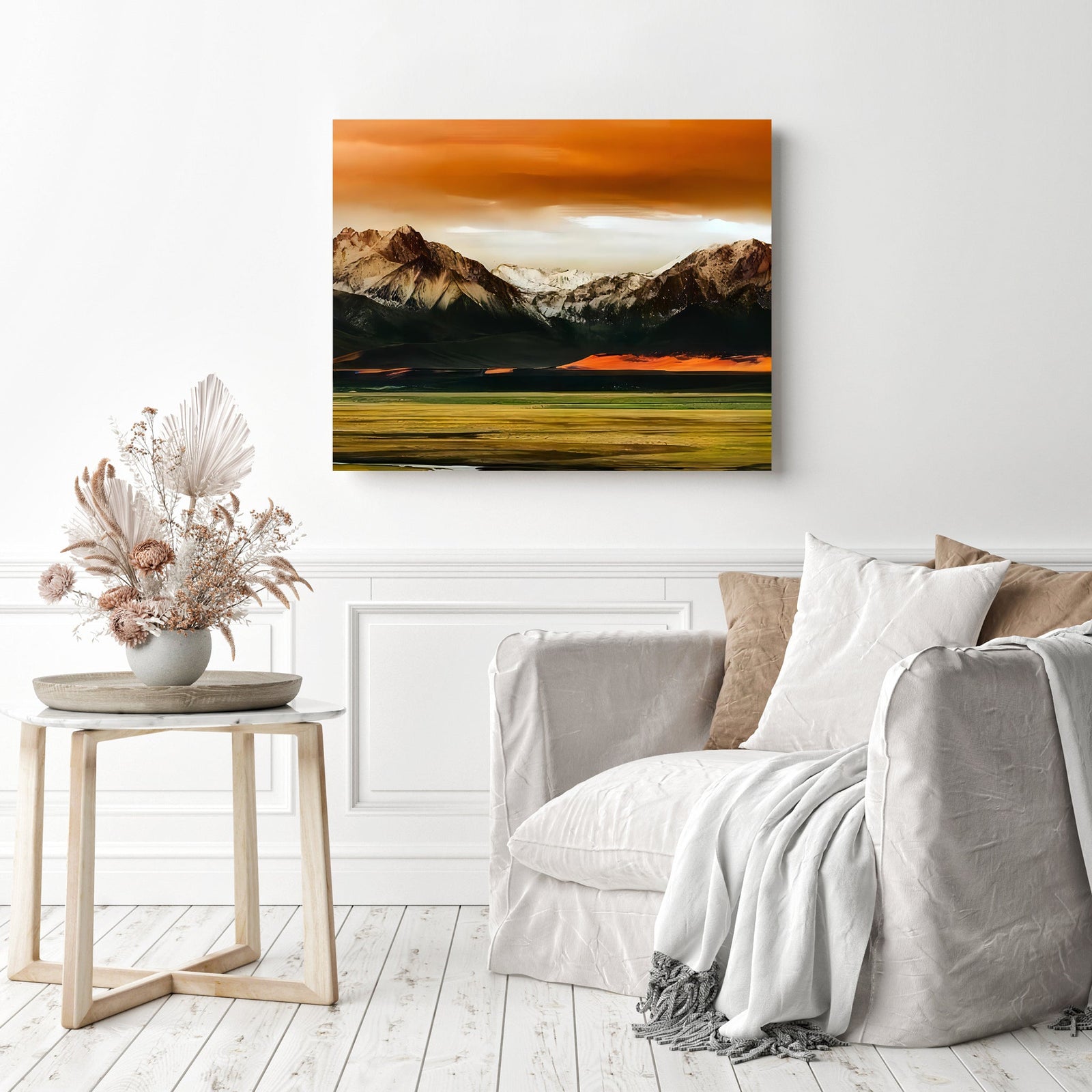 Mountains | Diamond Painting Displayed as Home Decor