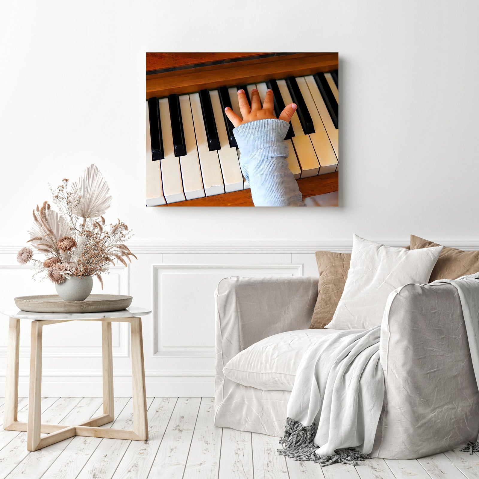 Baby Grand | Diamond Painting Displayed as Home Decor