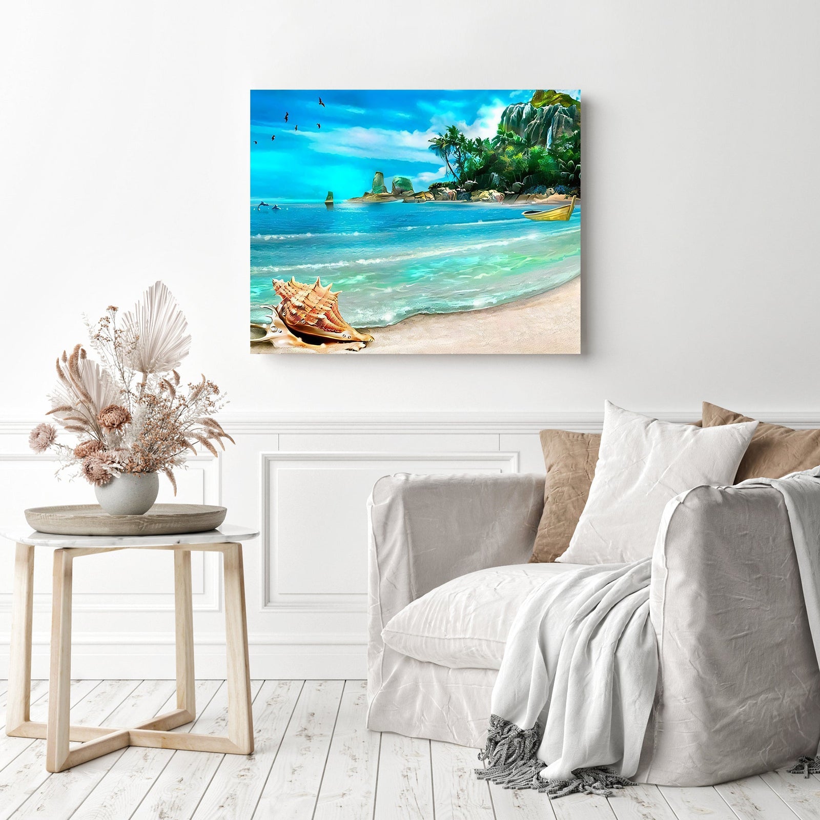 Ocean Serenity | Diamond Painting Displayed as Home Decor