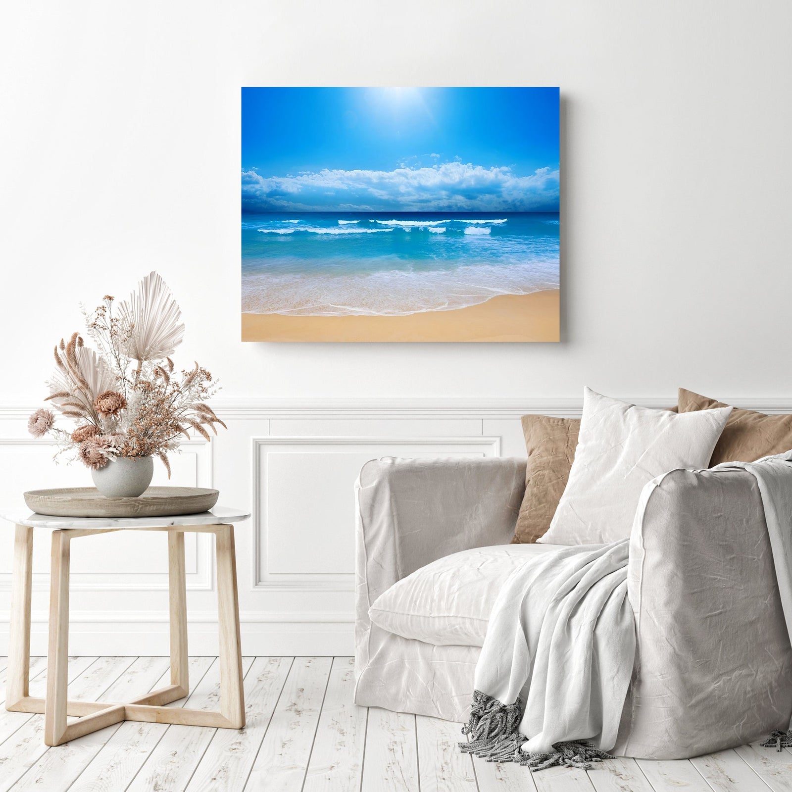 Ocean Blue | Diamond Painting Displayed as Home Decor