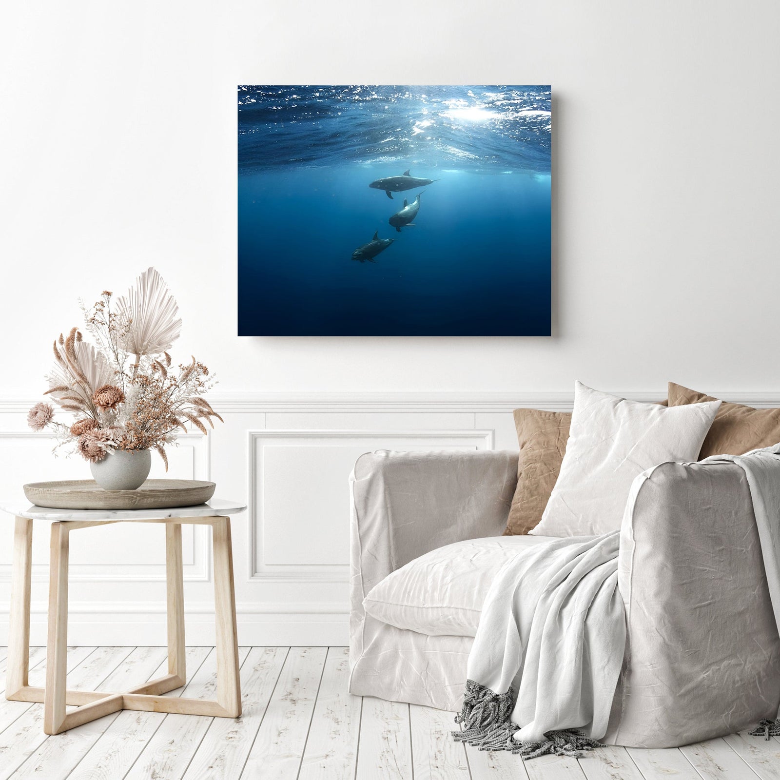 Bottomless Ocean | Diamond Painting Displayed as Home Decor