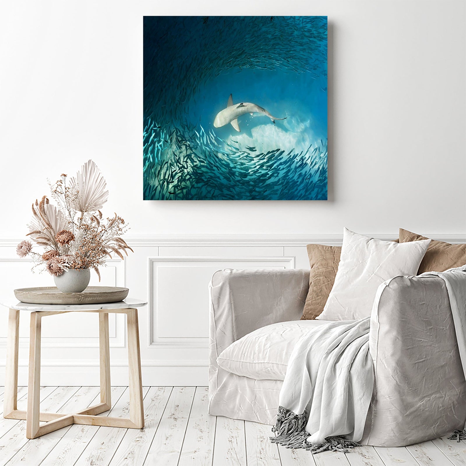 Deep Ocean | Diamond Painting Displayed as Home Decor