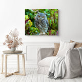 Majestic Wise Owl | Diamond Painting Displayed as Home Decor