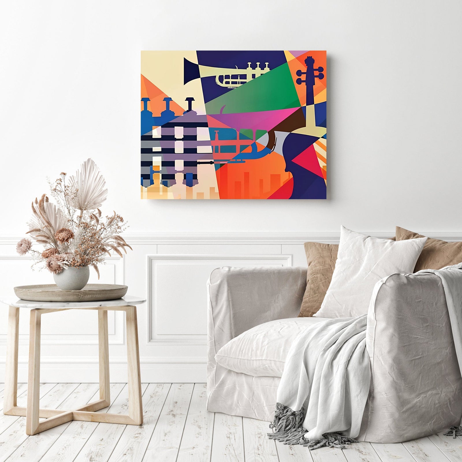 Art Pop Jazz | Diamond Painting Displayed as Home Decor