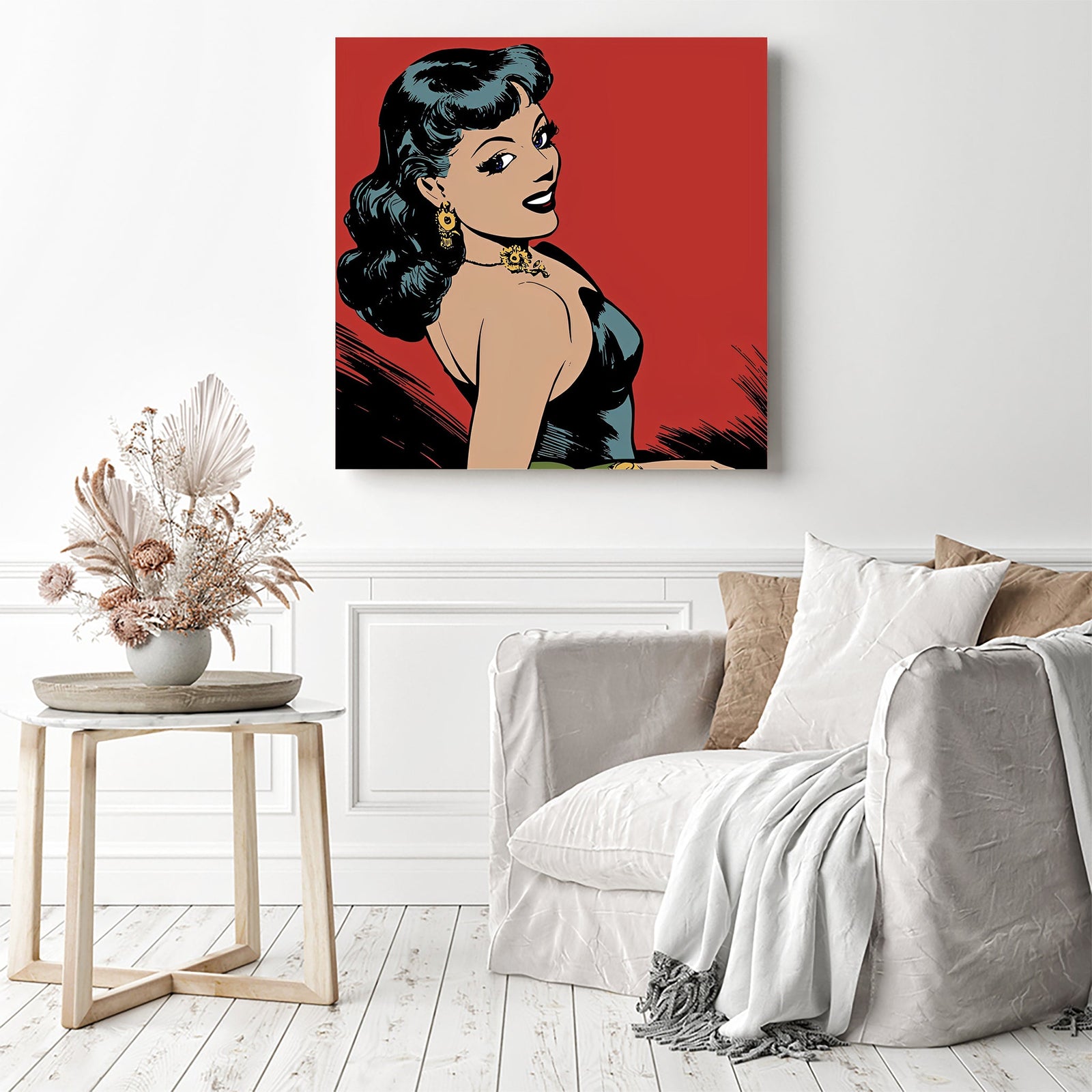 Bad Girl | Diamond Painting Displayed as Home Decor