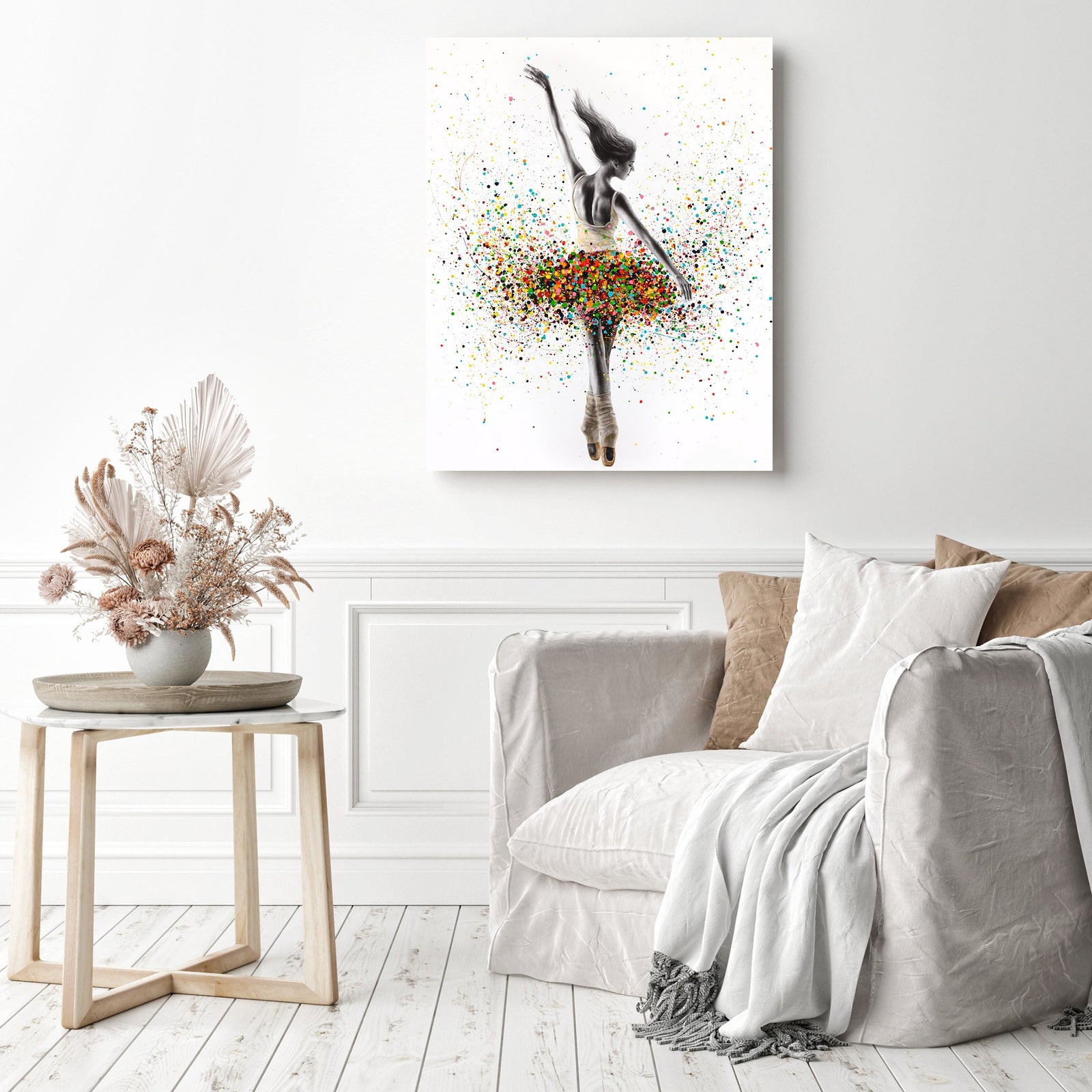 The Dance Dreamer | Diamond Painting Displayed as Home Decor