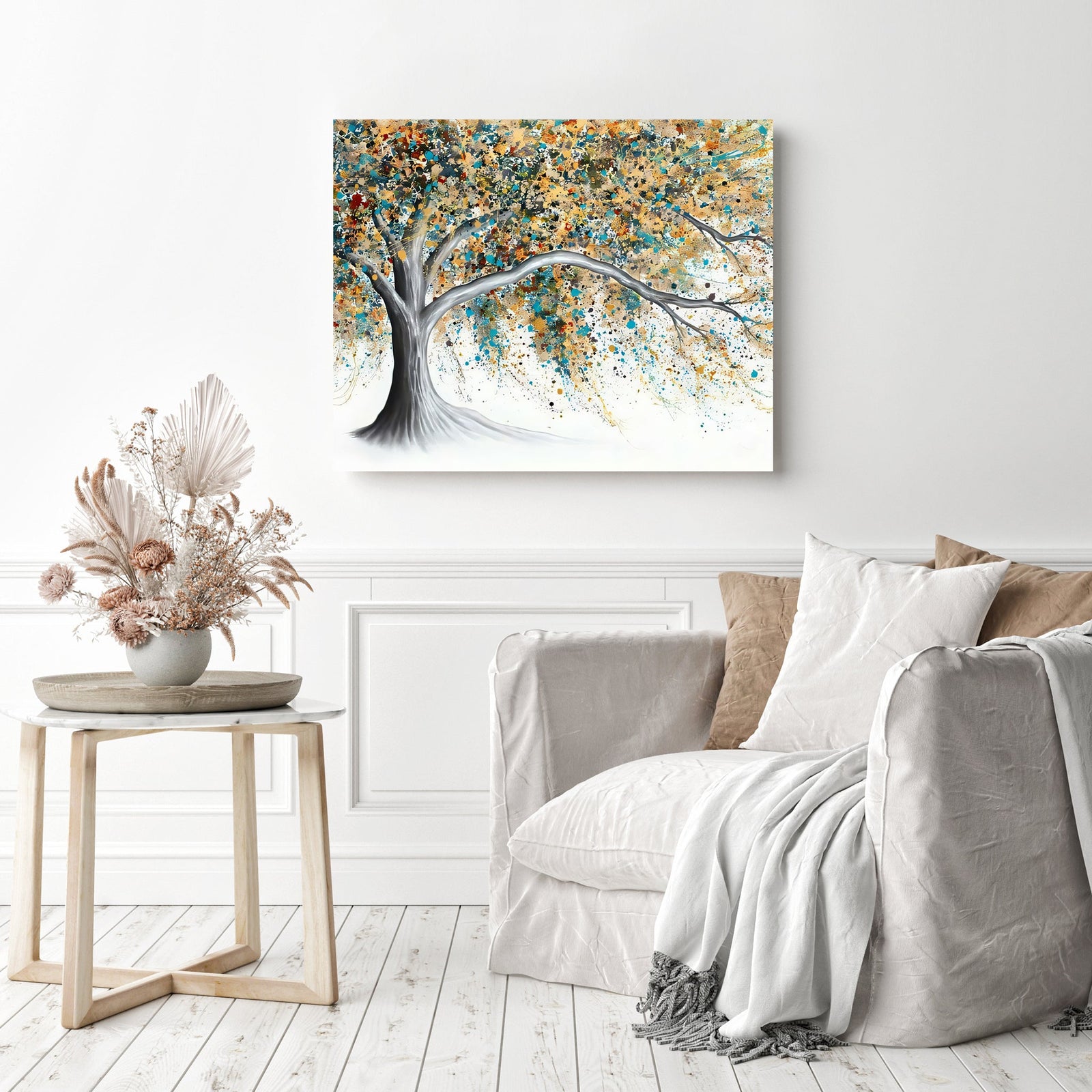 Western Breeze Tree | Diamond Painting Displayed as Home Decor