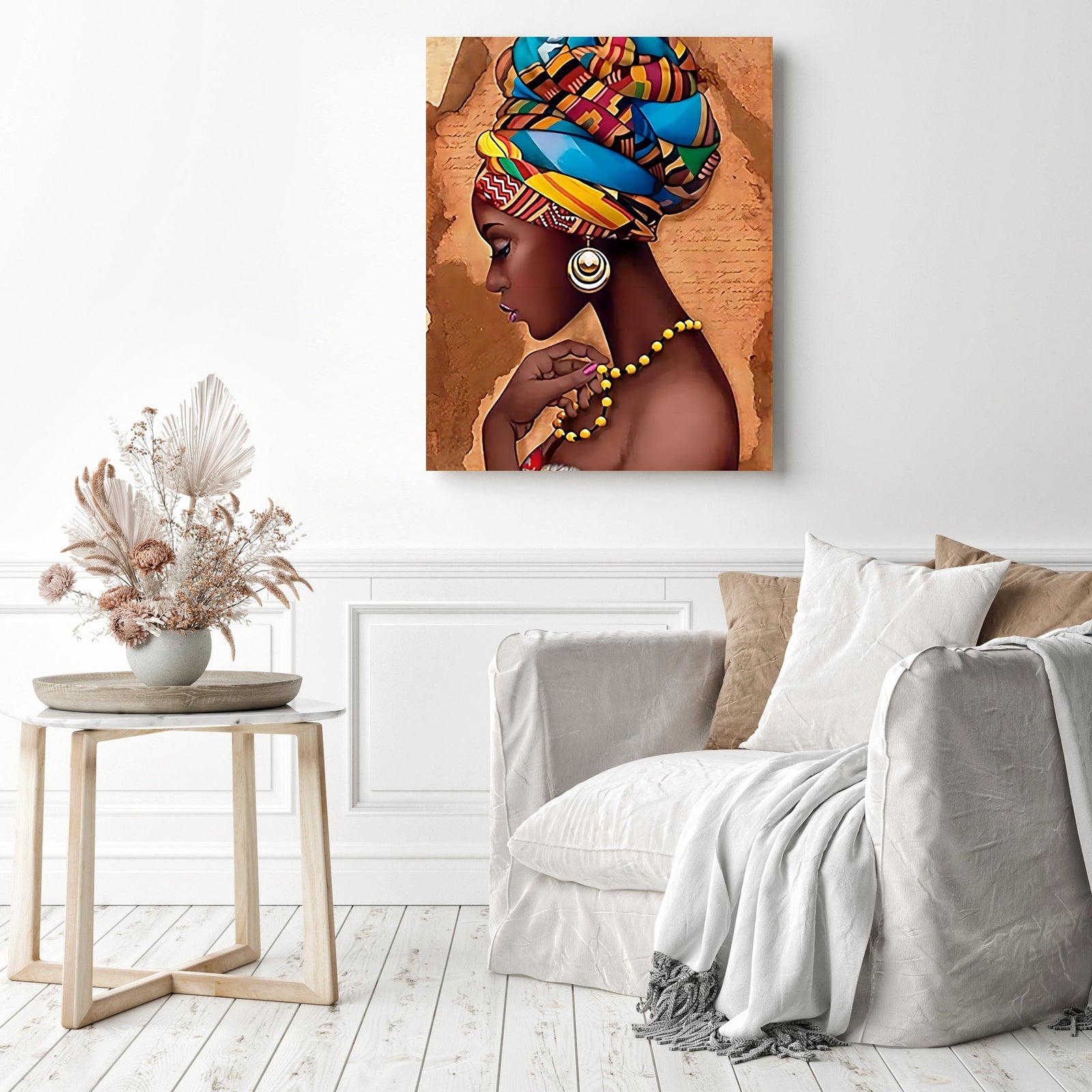 African American | Diamond Painting Displayed as Home Decor