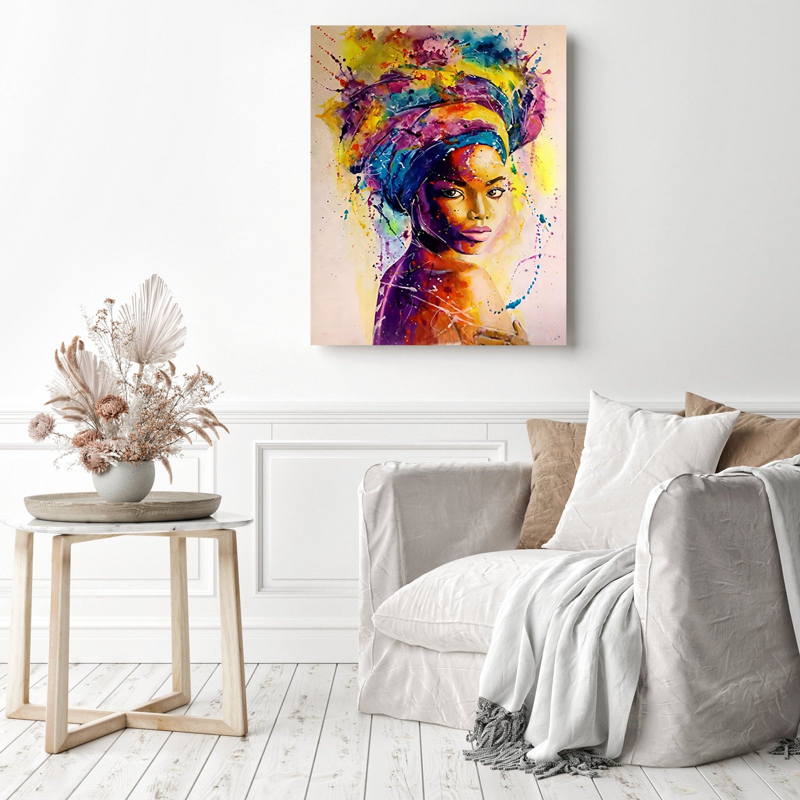 Portrait | Diamond Painting Displayed as Home Decor