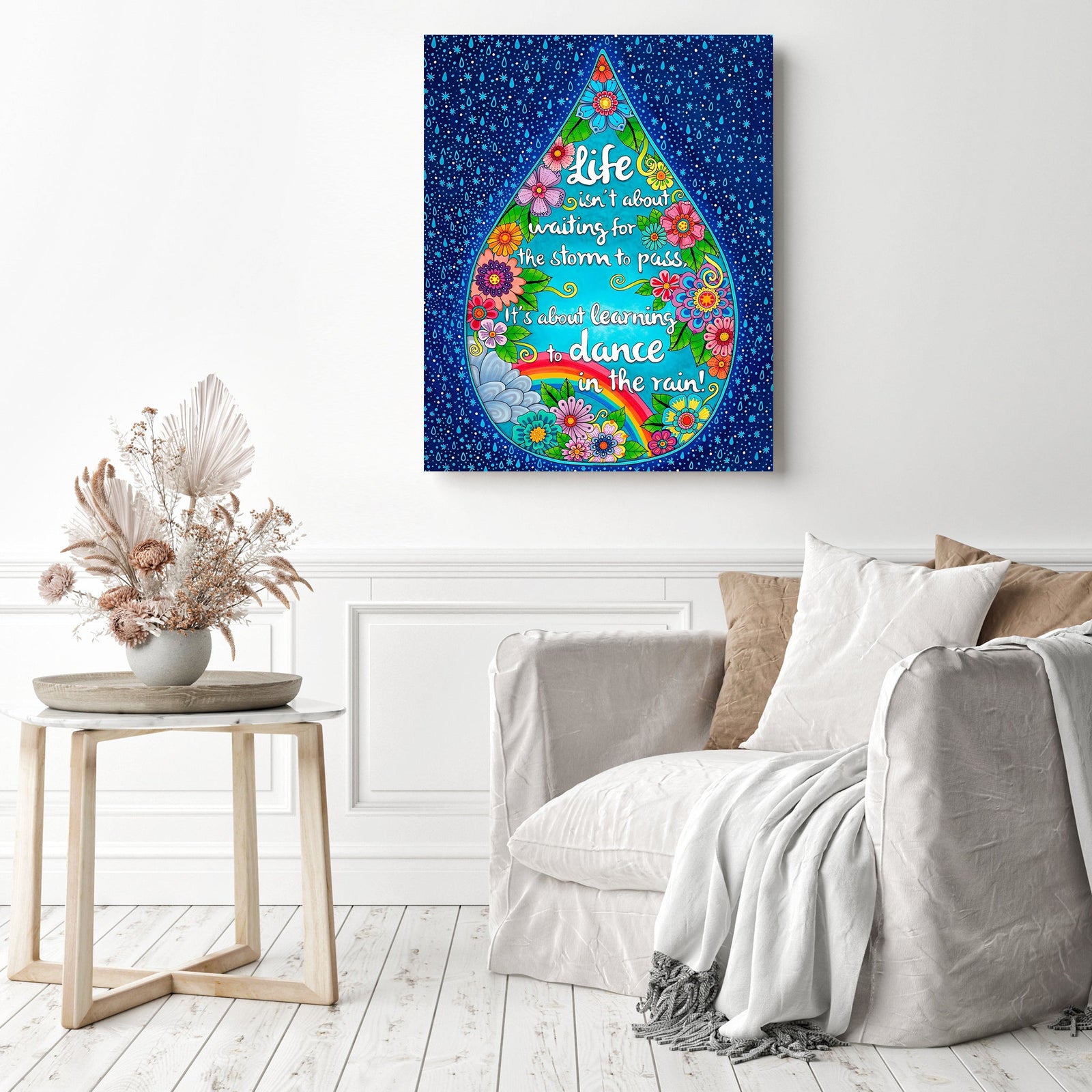 Follow Your Heart | Diamond Painting Displayed as Home Decor