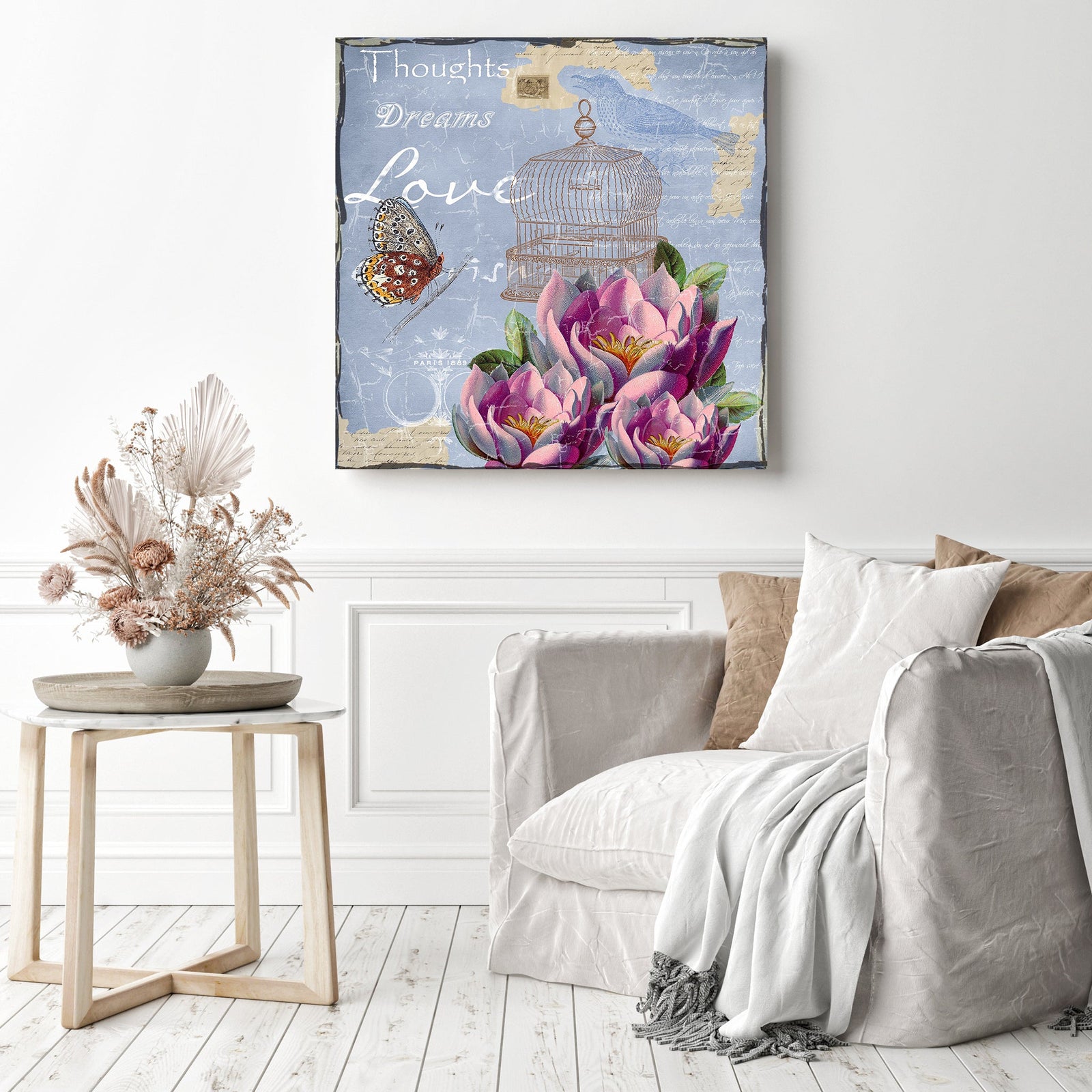 71 Thoughts Dreams Love | Diamond Painting Displayed as Home Decor