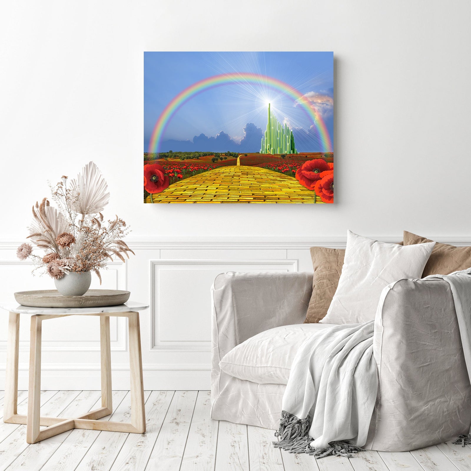 Yellow Brick Road | Diamond Painting Displayed as Home Decor