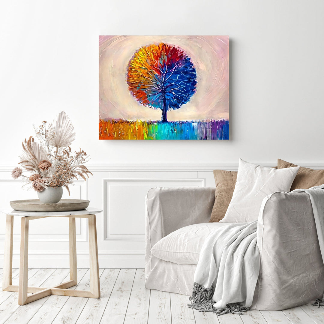 Rainbow Radiance Tree | Diamond Painting