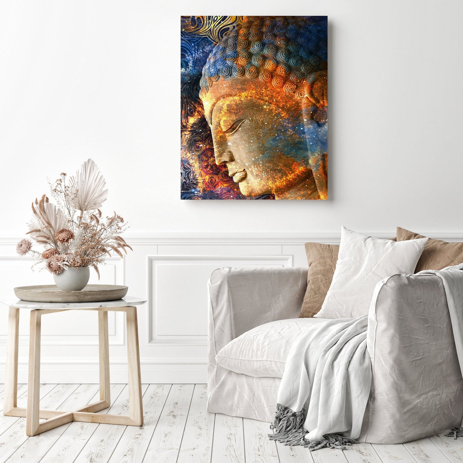 Buddha's Profile | Diamond Painting Displayed as Home Decor