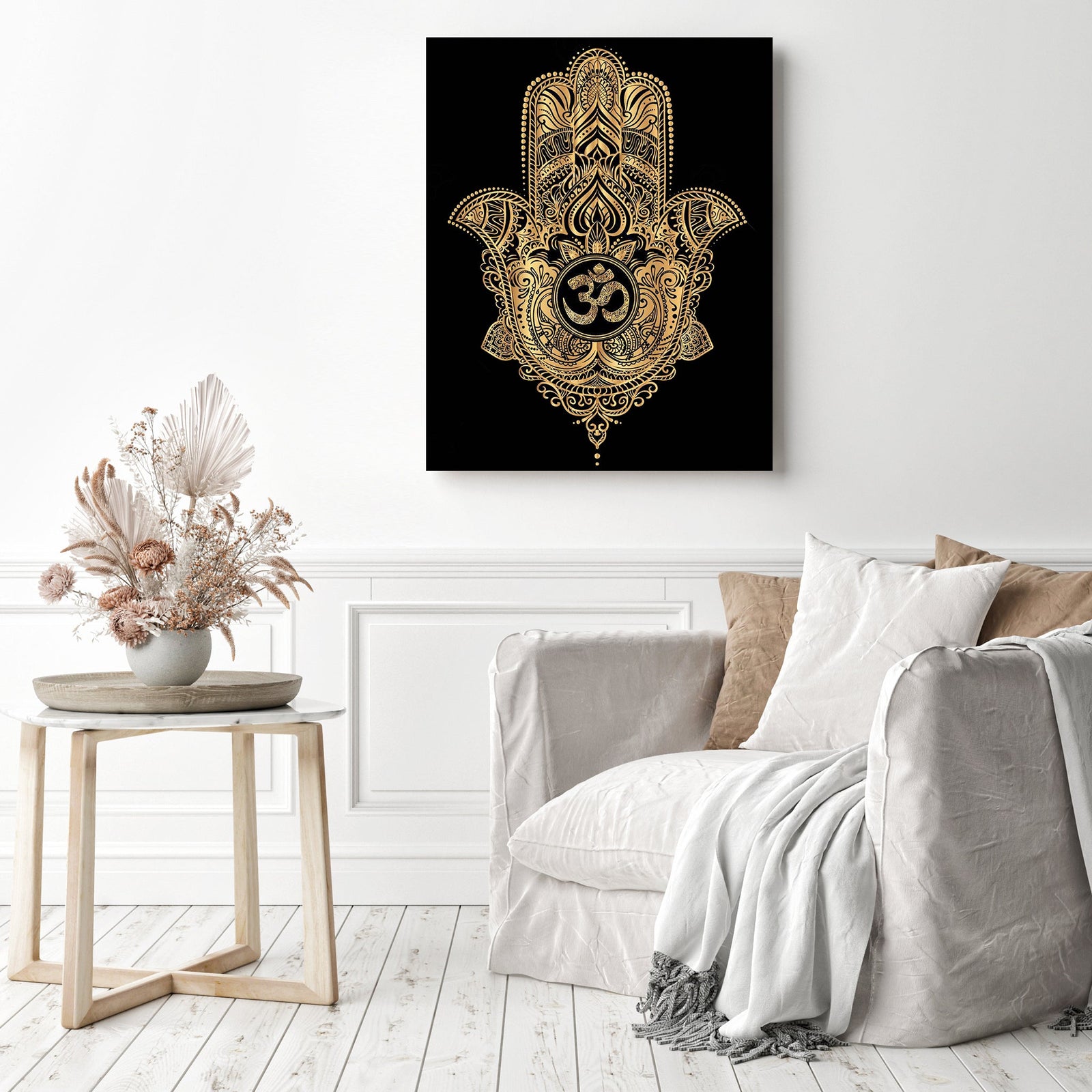 Hand of Fatima | Diamond Painting Displayed as Home Decor