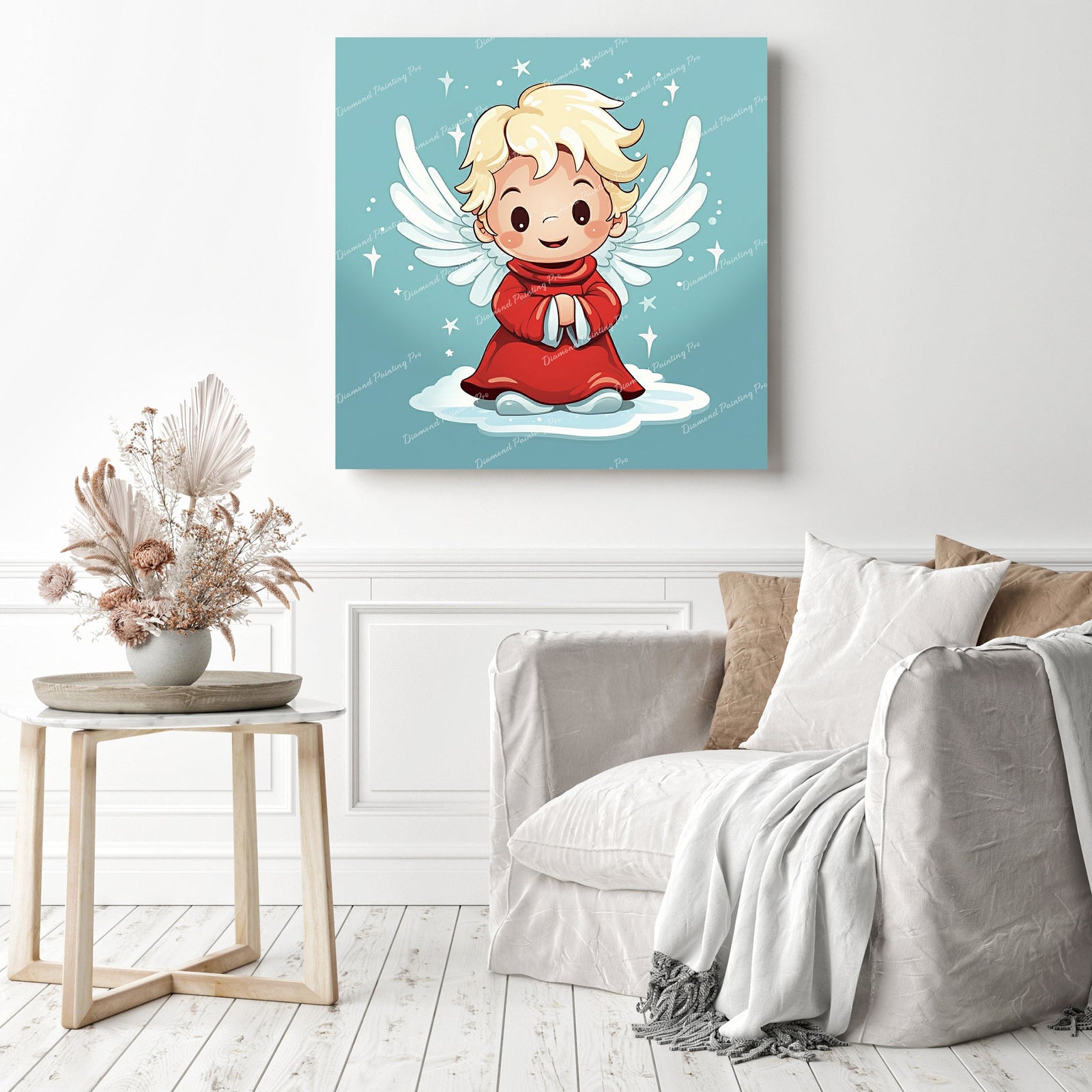 Spreading Christmas Joy | Diamond Painting Displayed as Home Decor