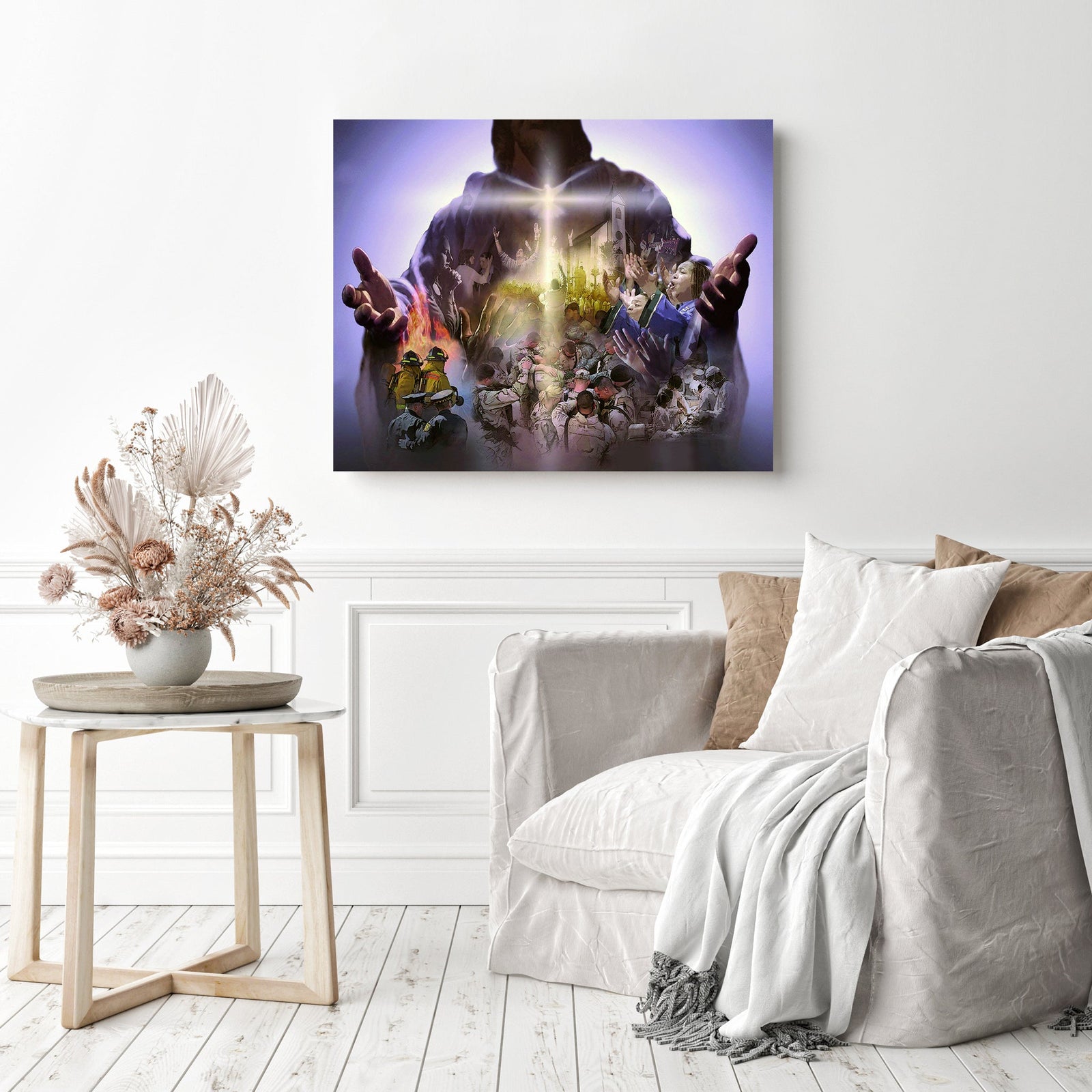 Blessing of Christ | Diamond Painting Displayed as Home Decor