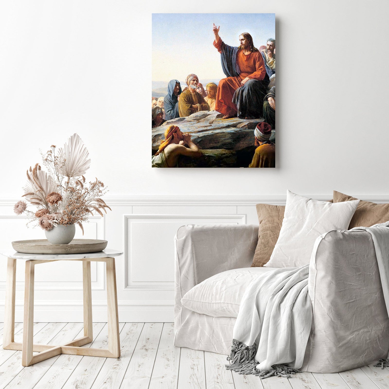 Sermon on the Mount | Diamond Painting Displayed as Home Decor