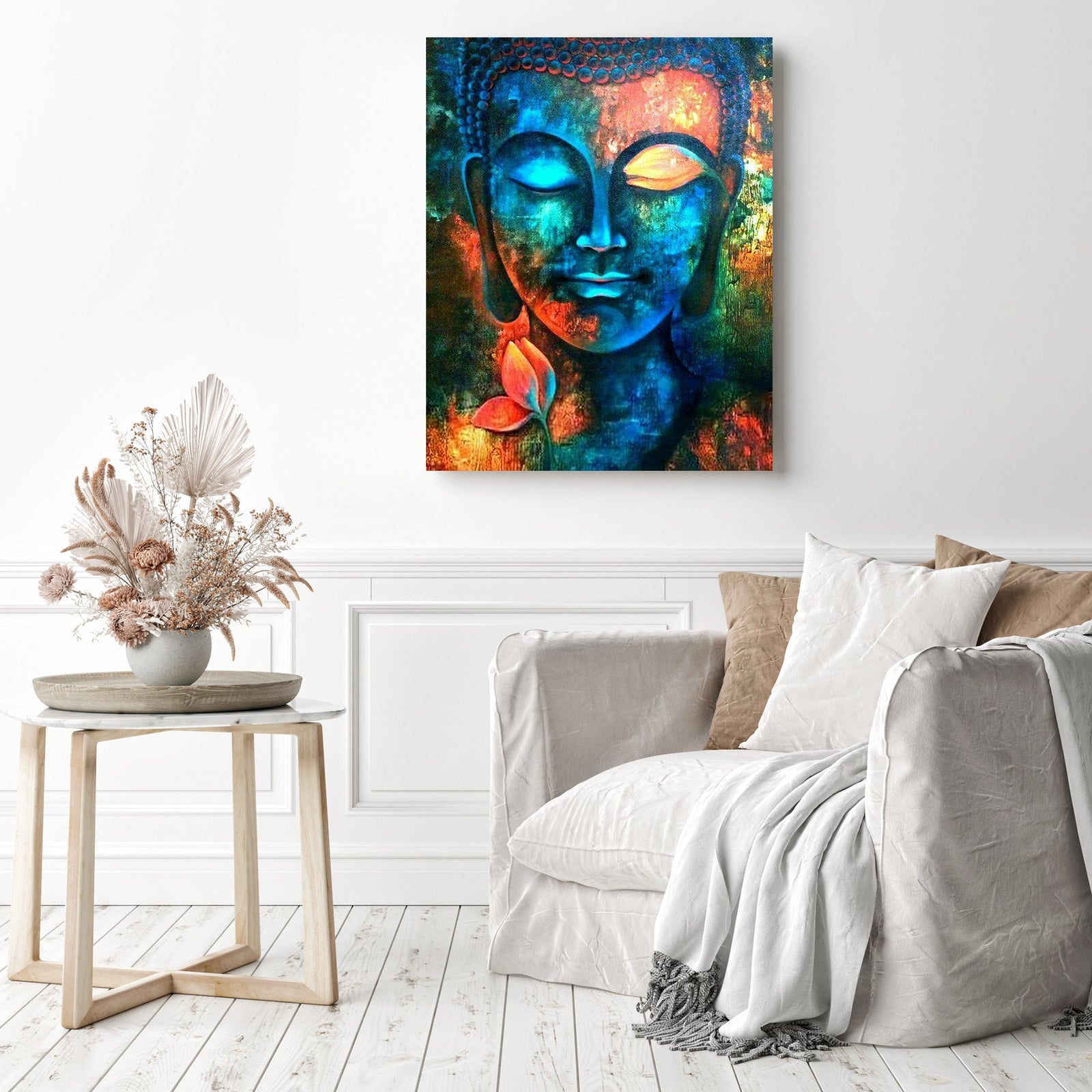 Buddha Boho | Diamond Painting Displayed as Home Decor