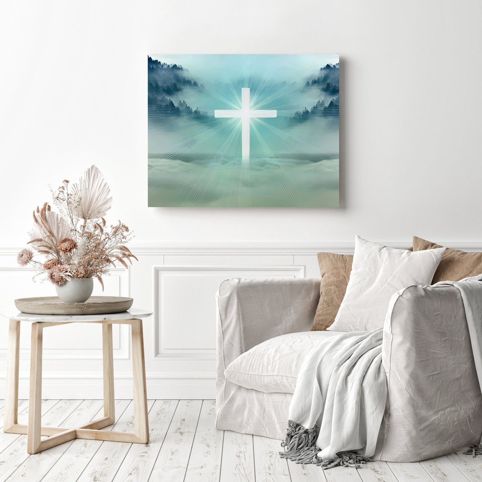 Faith Love Hope | Diamond Painting Displayed as Home Decor