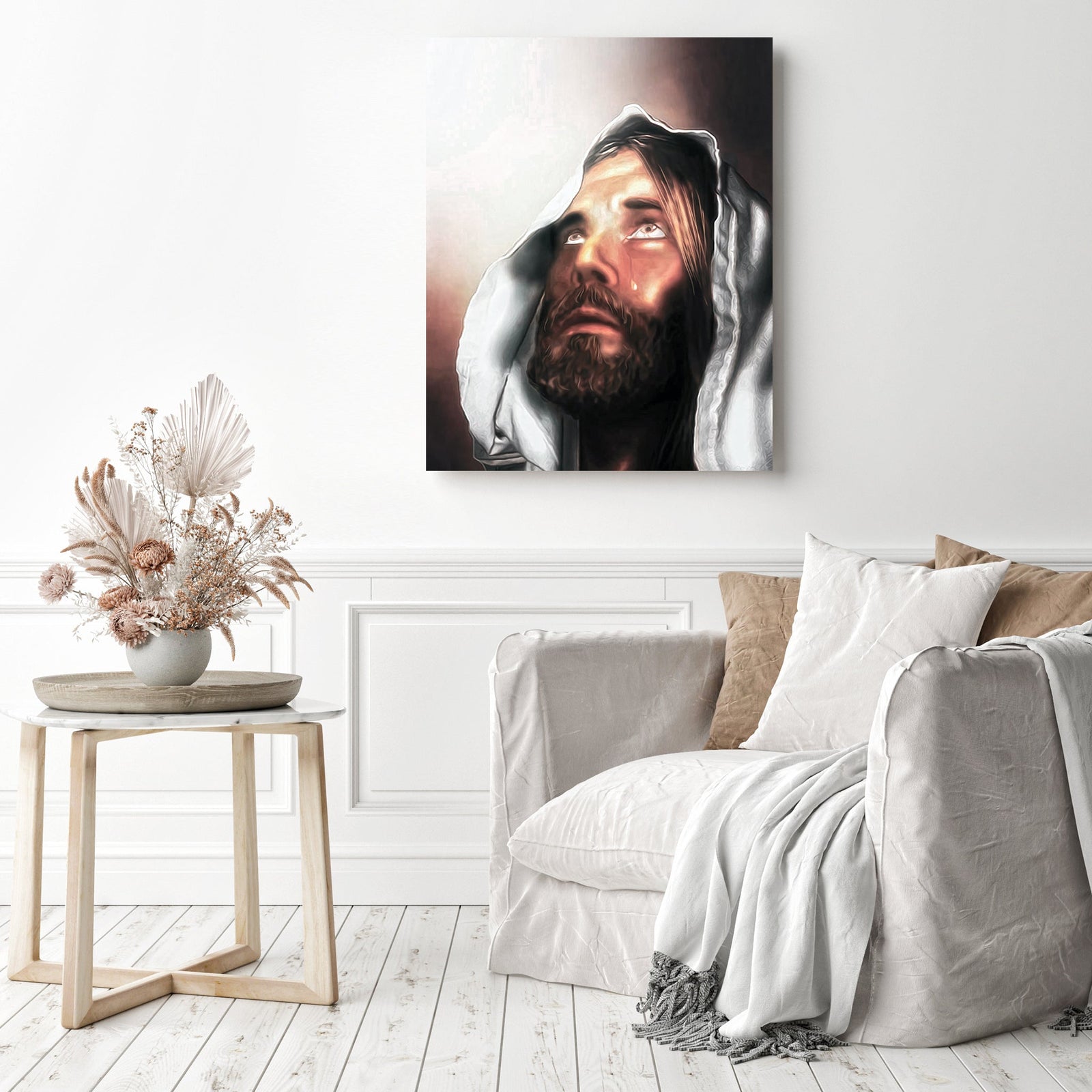 Jesus Wept | Diamond Painting Displayed as Home Decor