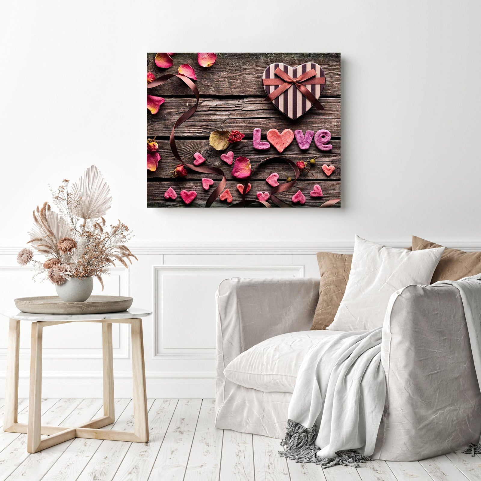 Marshmallow Love | Diamond Painting Displayed as Home Decor