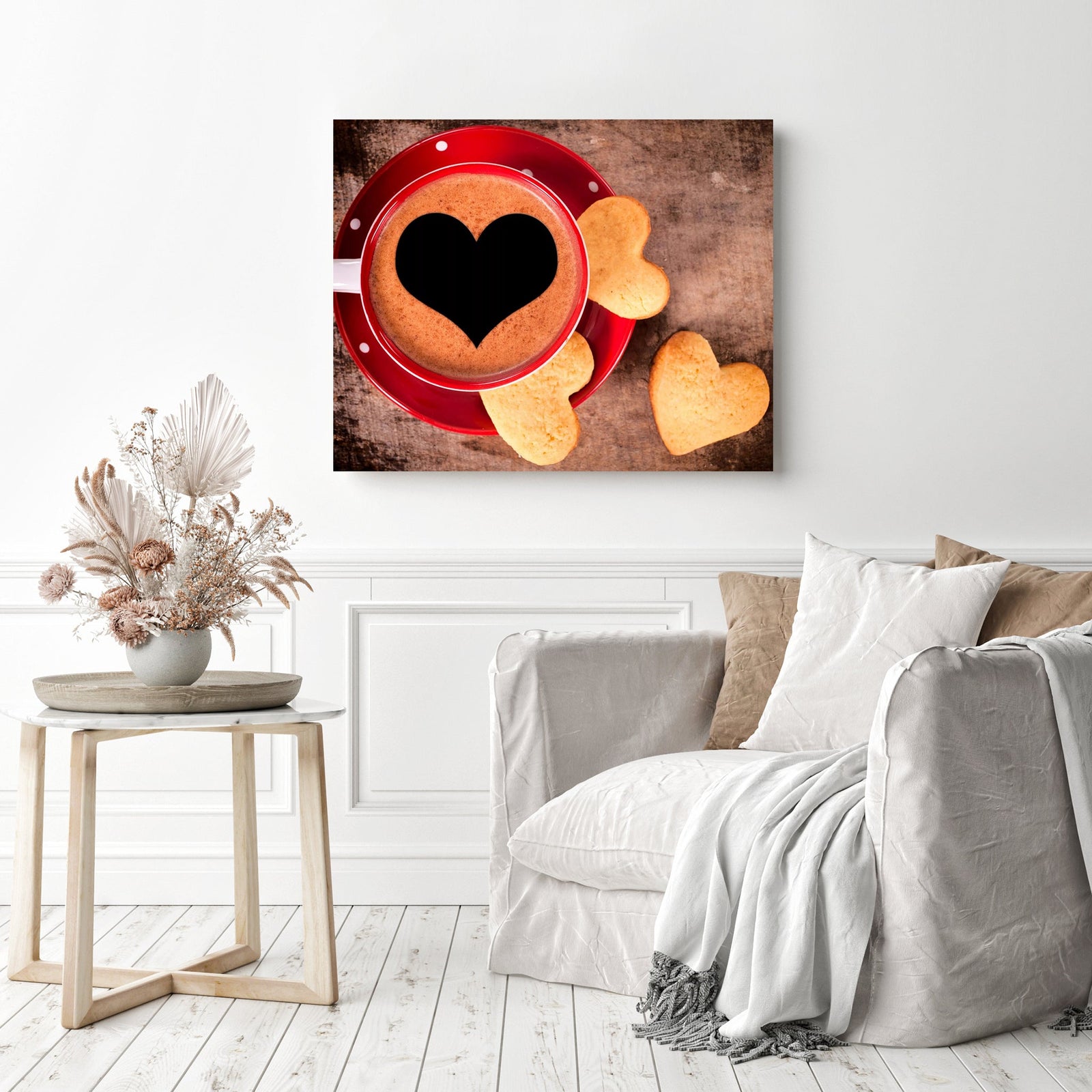 Love My Coffee | Diamond Painting Displayed as Home Decor