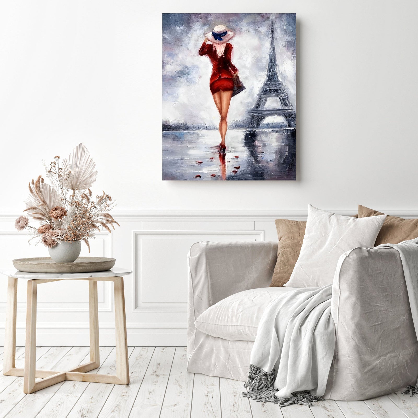 Looking for Love in Paris | Diamond Painting Displayed as Home Decor