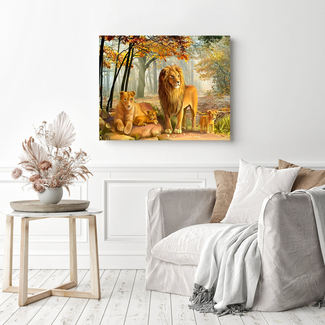 Happy Lion Family | Diamond Painting